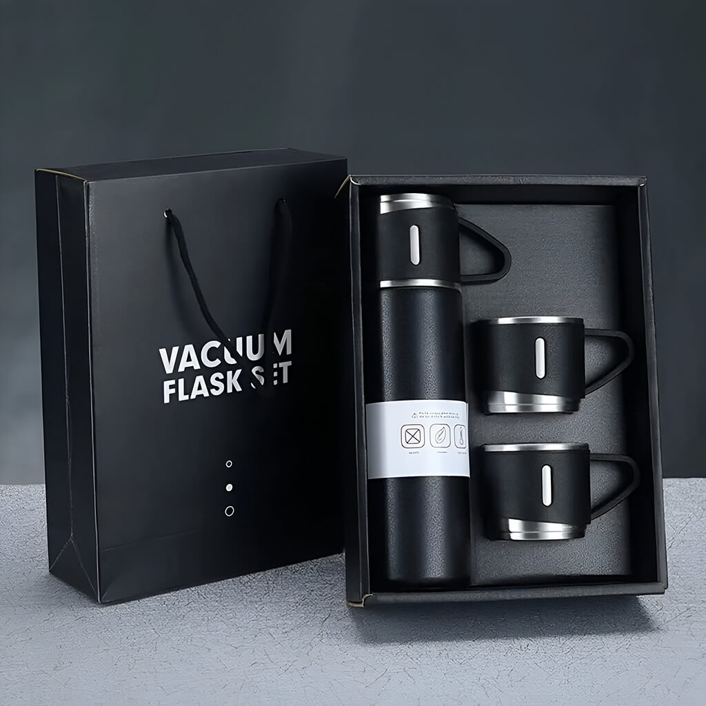 Asha Gifts Vaccum Flask With Cups