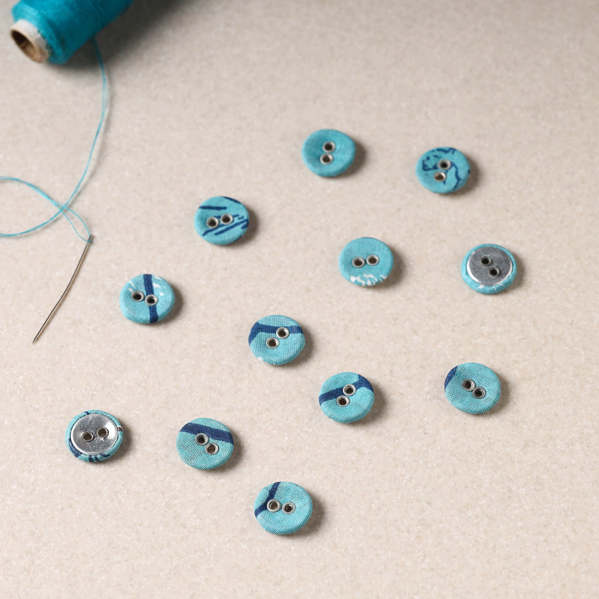 BUTTON BAAZ 1cm Buttonbaaz Handmade Button Small (Set of 12) 68
