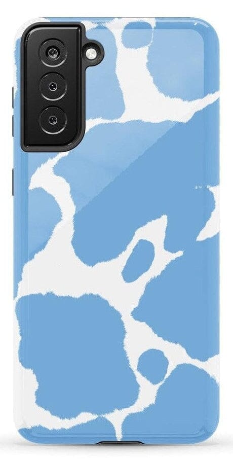 Casetry Current MOOd | Light Blue Cow Print Samsung Case - view 8