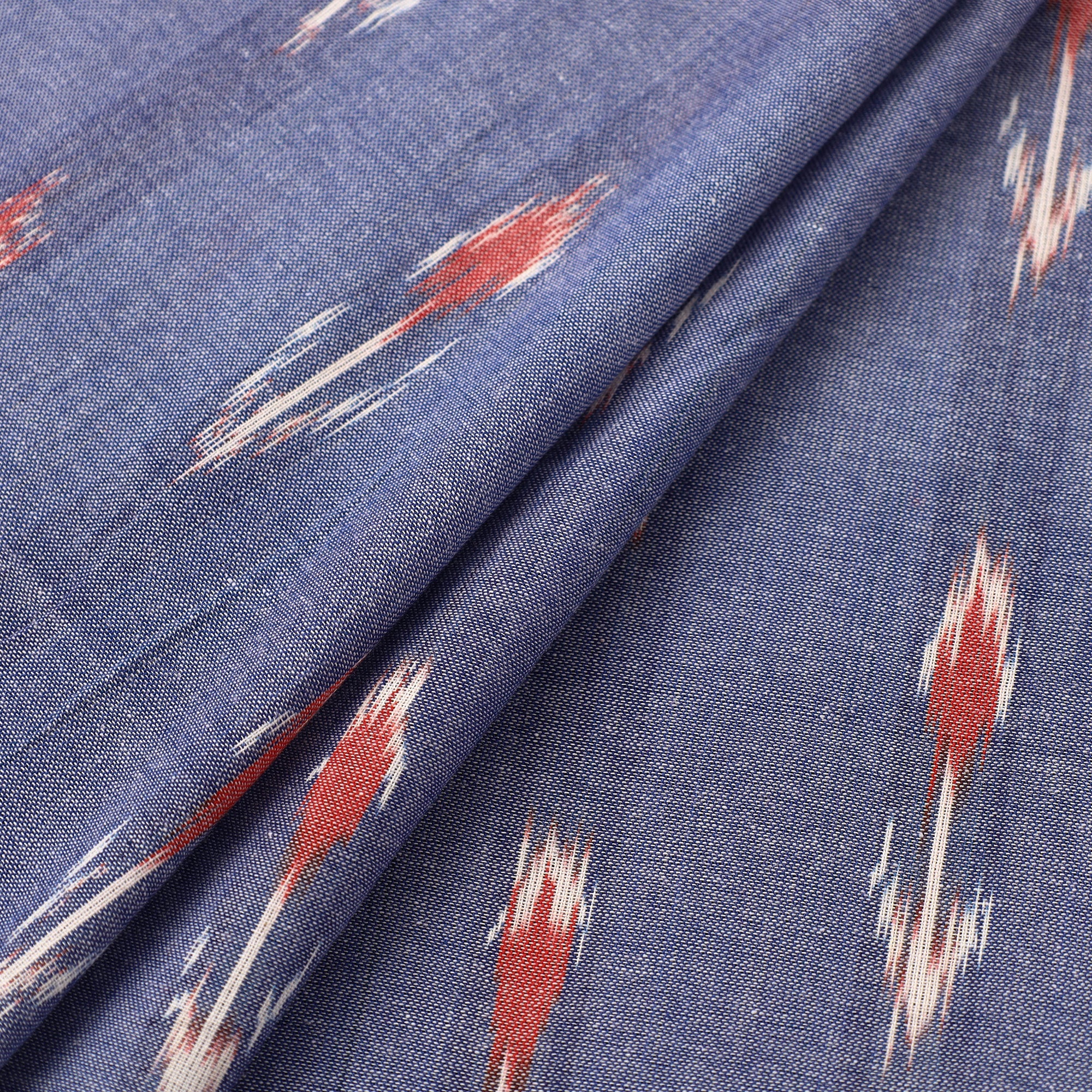 SOUTH KARGHA Blue - Cotton Pochampally Ikat Fabric 05 - view 2