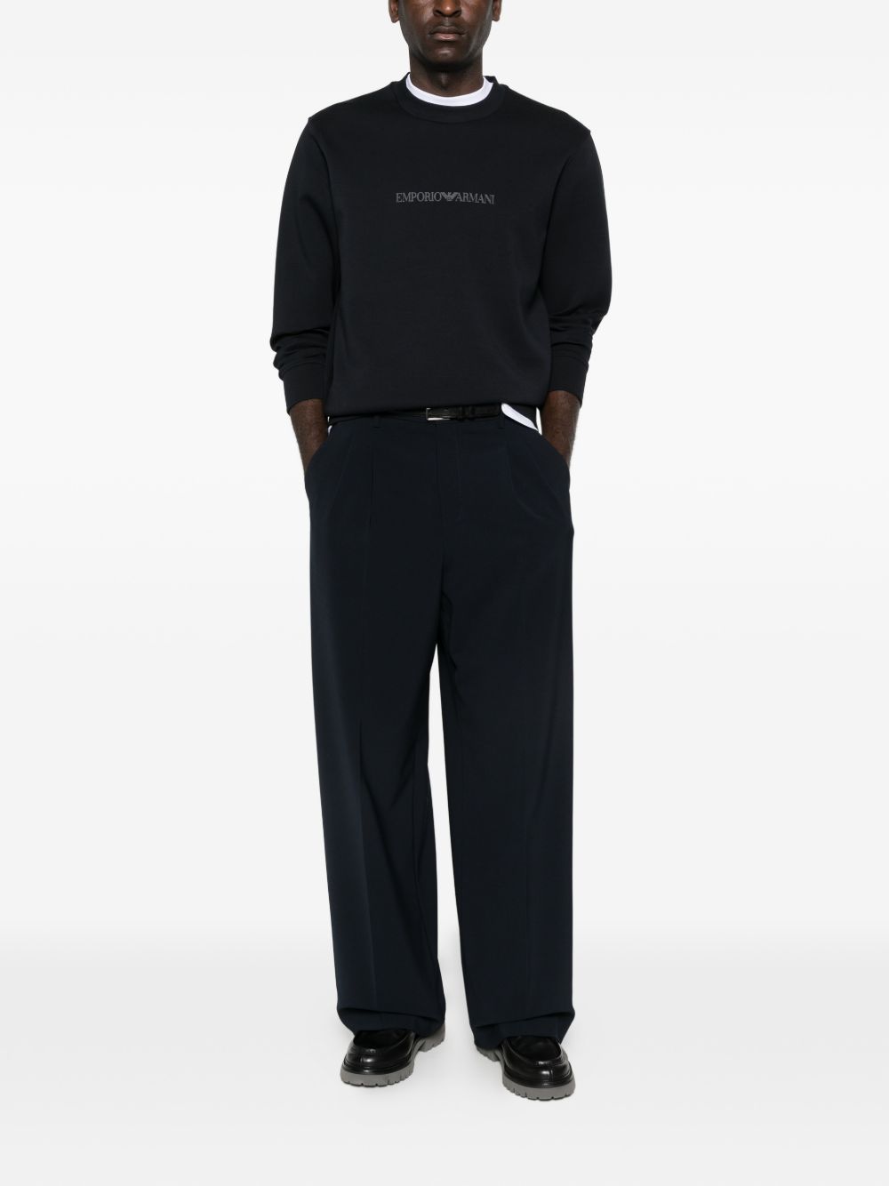 Emporio Armani Logo cotton sweatshirt - view 4