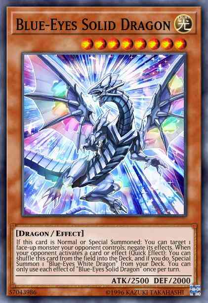 Yu-Gi-Oh! Blue-Eyes Solid Dragon - LED3-EN002 - Ultra Rare - 1st Edition