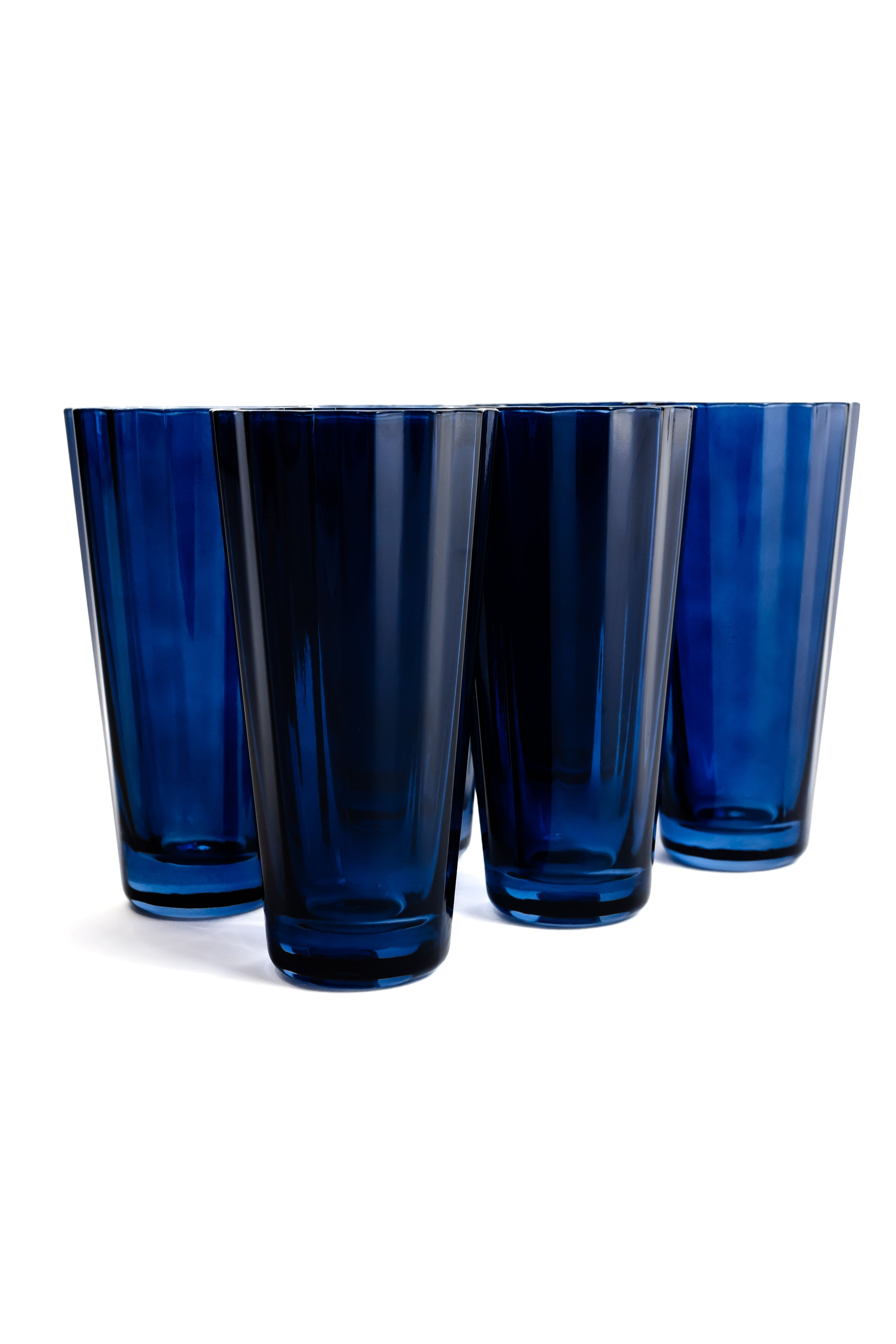 Estelle Colored Glass Estelle Colored Sunday High Balls - Set of 6 {Midnight Blue} - view 5