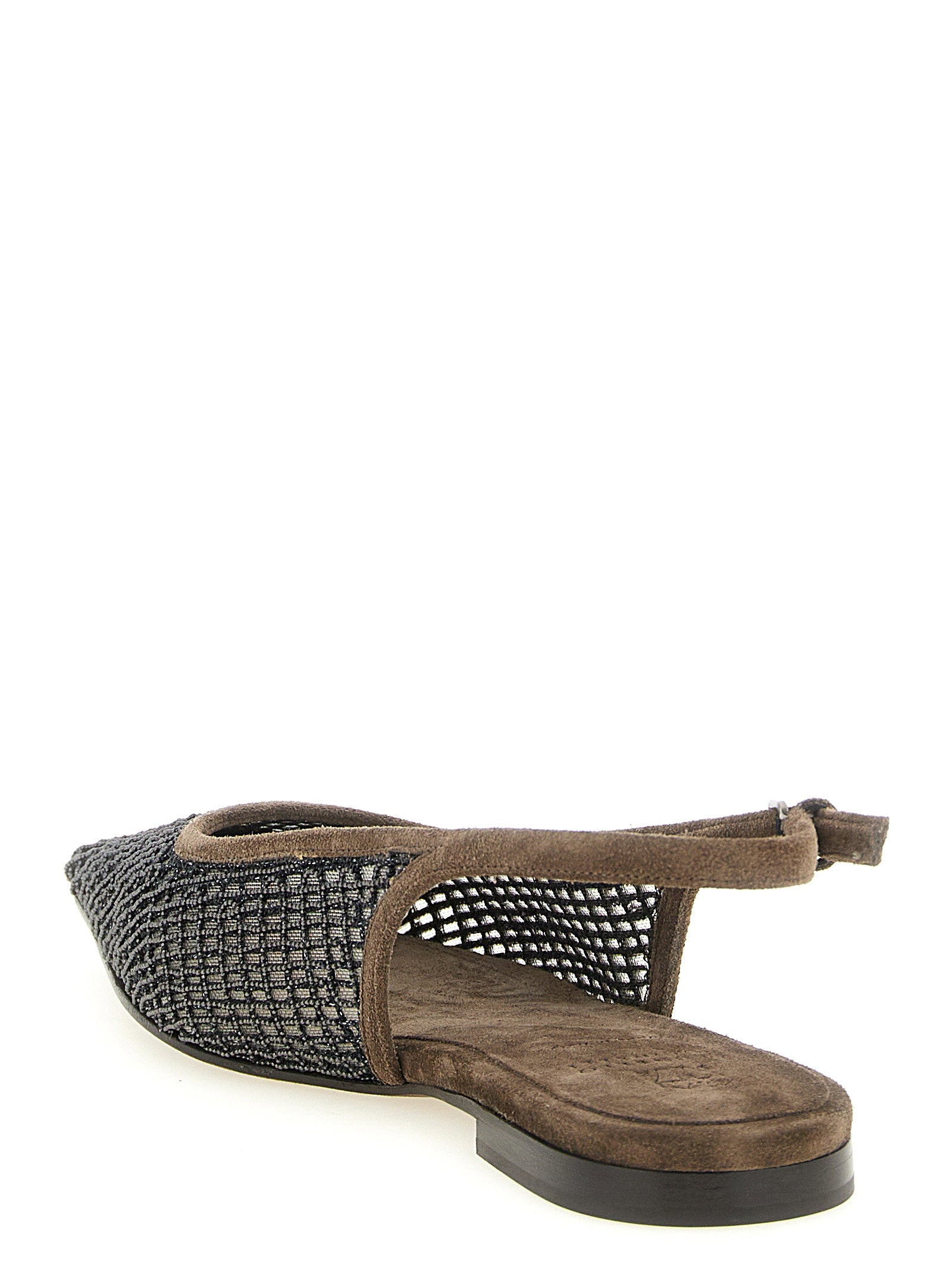 Brunello Cucinelli Precious Net Embroidery Slingback - view 3