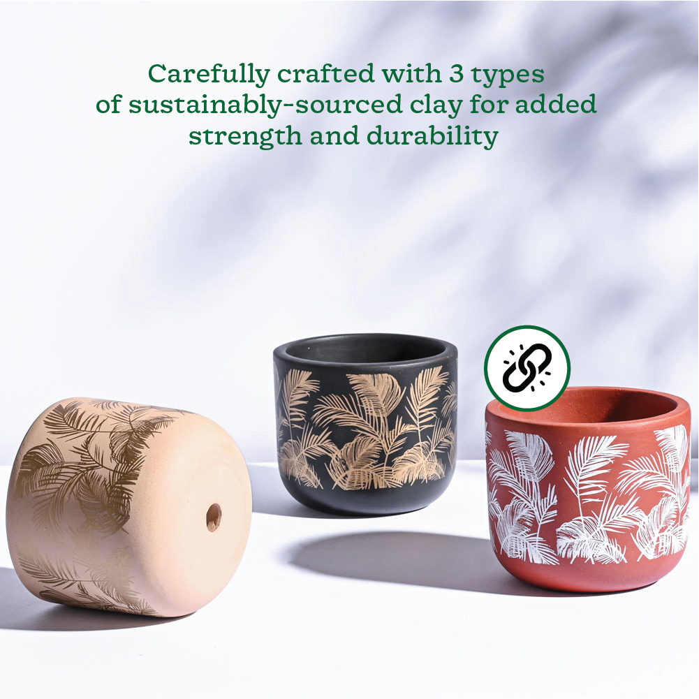 Ugaoo Sienna Terracotta Pots - Set of 3 - view 3
