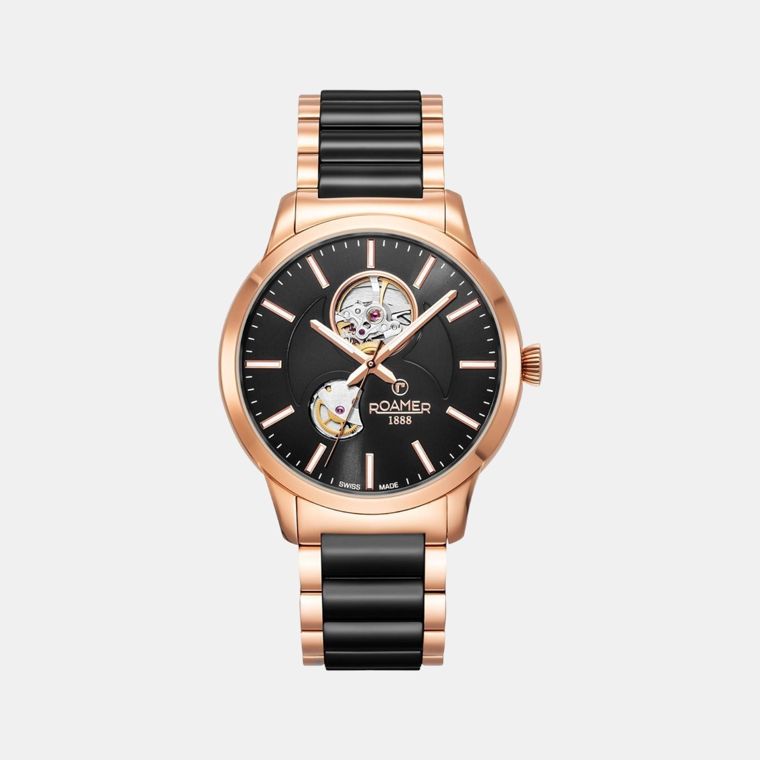 Roamer C-Line Men Automatic Black Dial Analog Ceramic Watch 672661 49 55 60