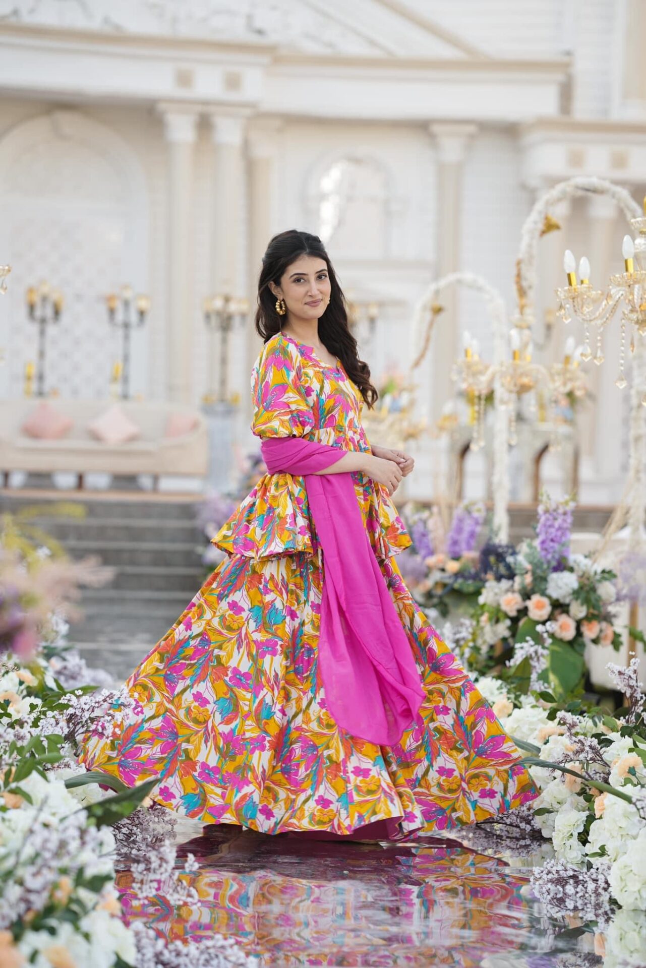 Idaho-o Martha rayon kurta-palazzo set - view 2