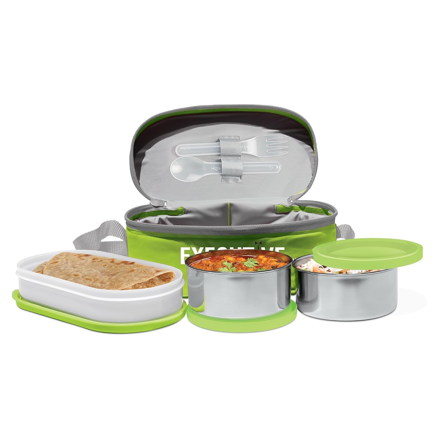 Milton Stainless Steel Executive Lunch Insulated Tiffin | 3 Stainless Steel Containers - view 8