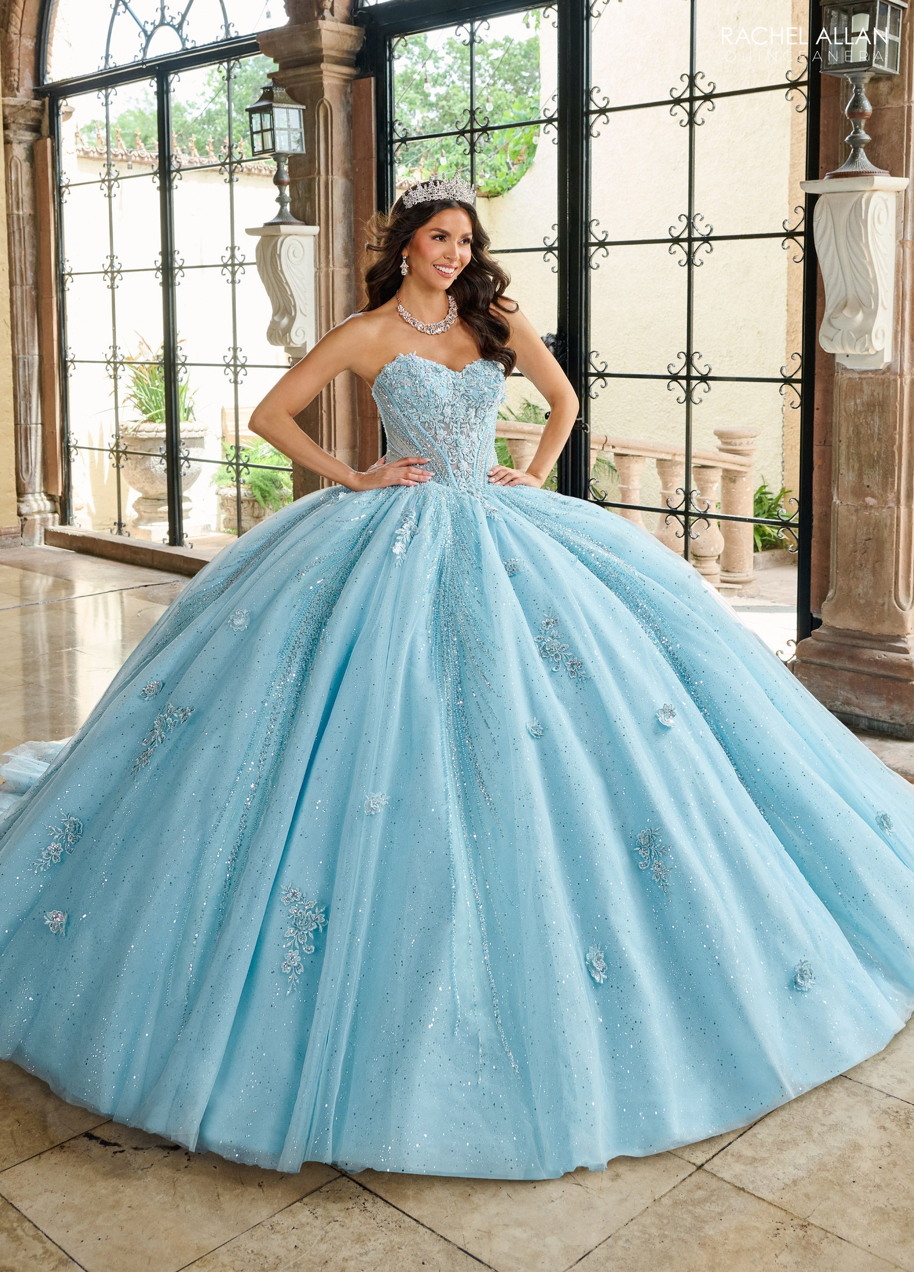 Mary's Bridal Strapless Cape Quinceanera Dress by Rachel Allan RQ1162 - view 11