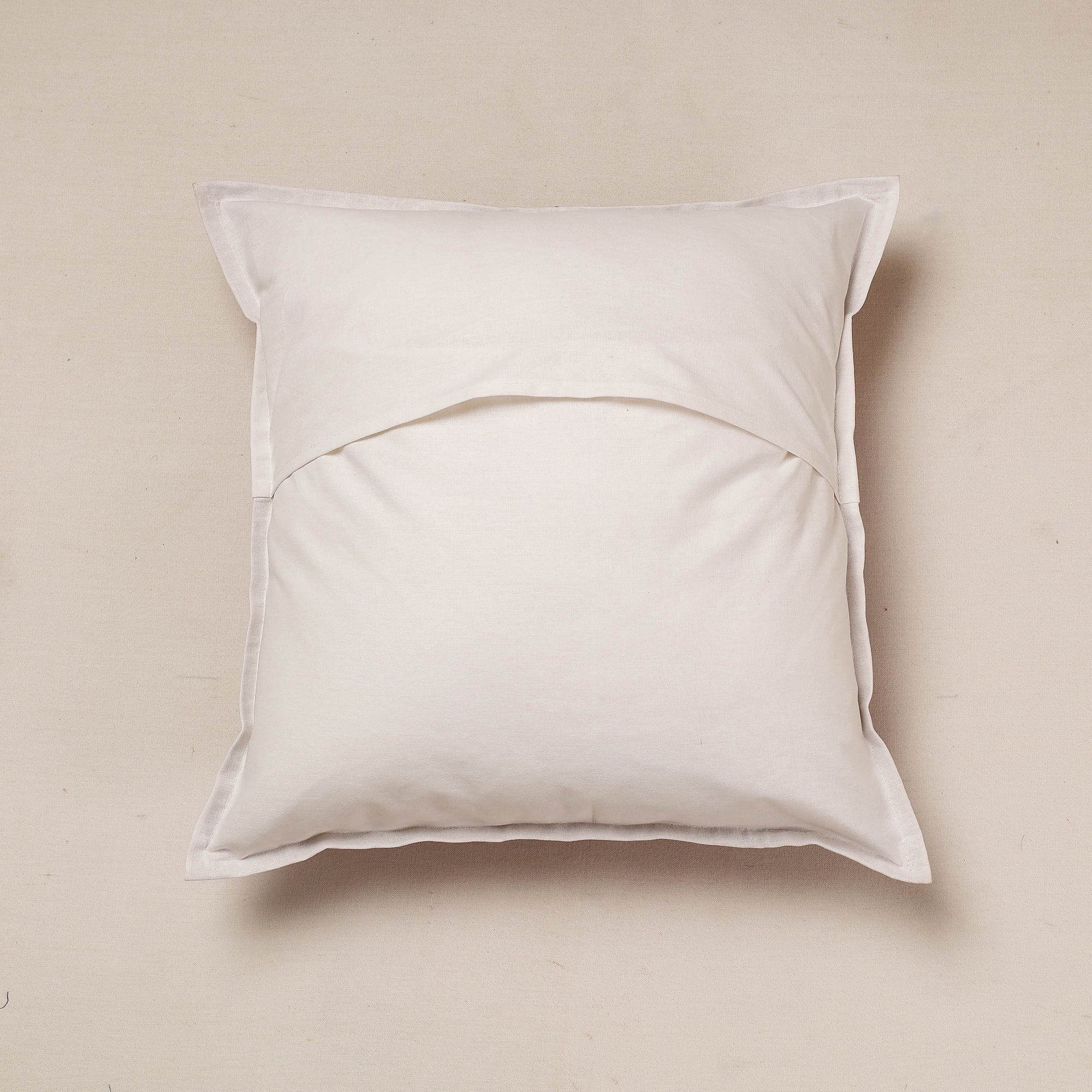 SHADES OF MARUDHARA Beige - Cutwork Cotton Applique Cushion Cover (16 x 16 in) - view 3