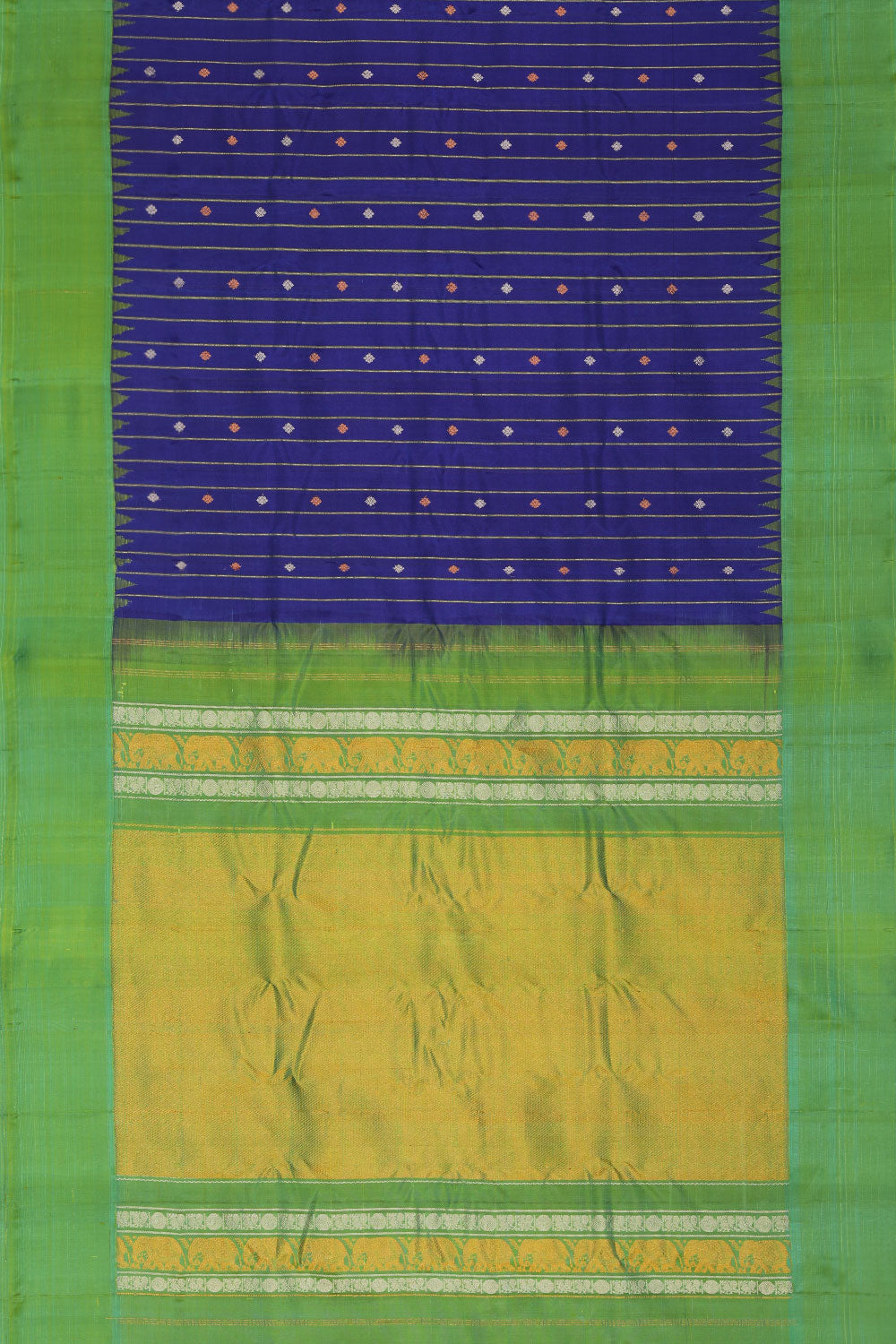 Kalanjali Gadwal Silk Purple Saree – Women's - view 3