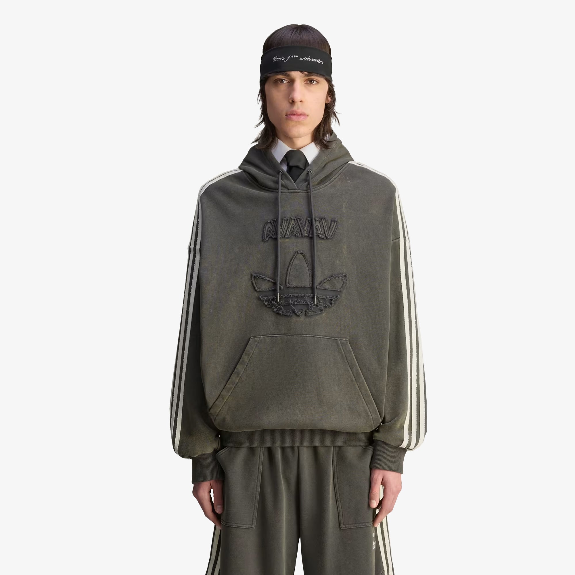 Adidas Originals | Avavav Shoulderless Hoodie { Carbon