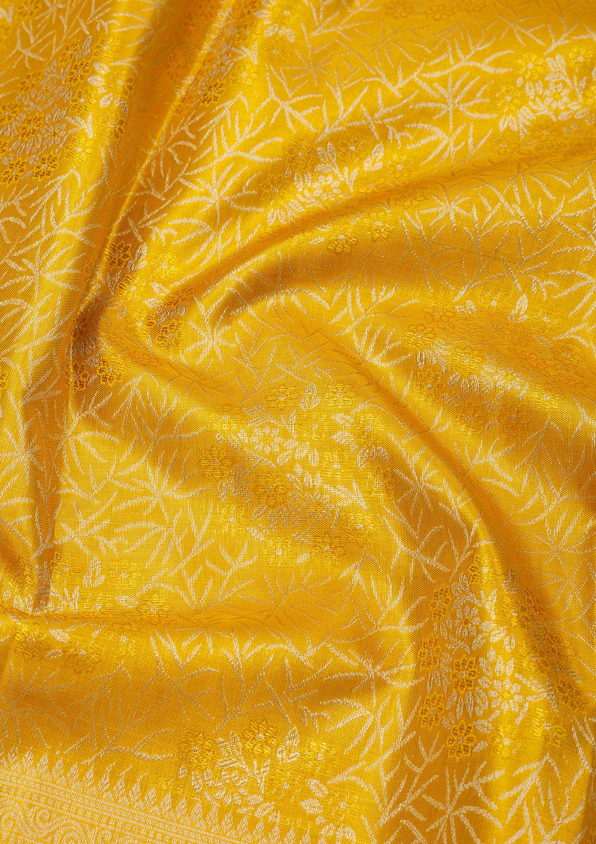 Koskii Yellow Zariwork Pure Silk Saree – Women's - view 2
