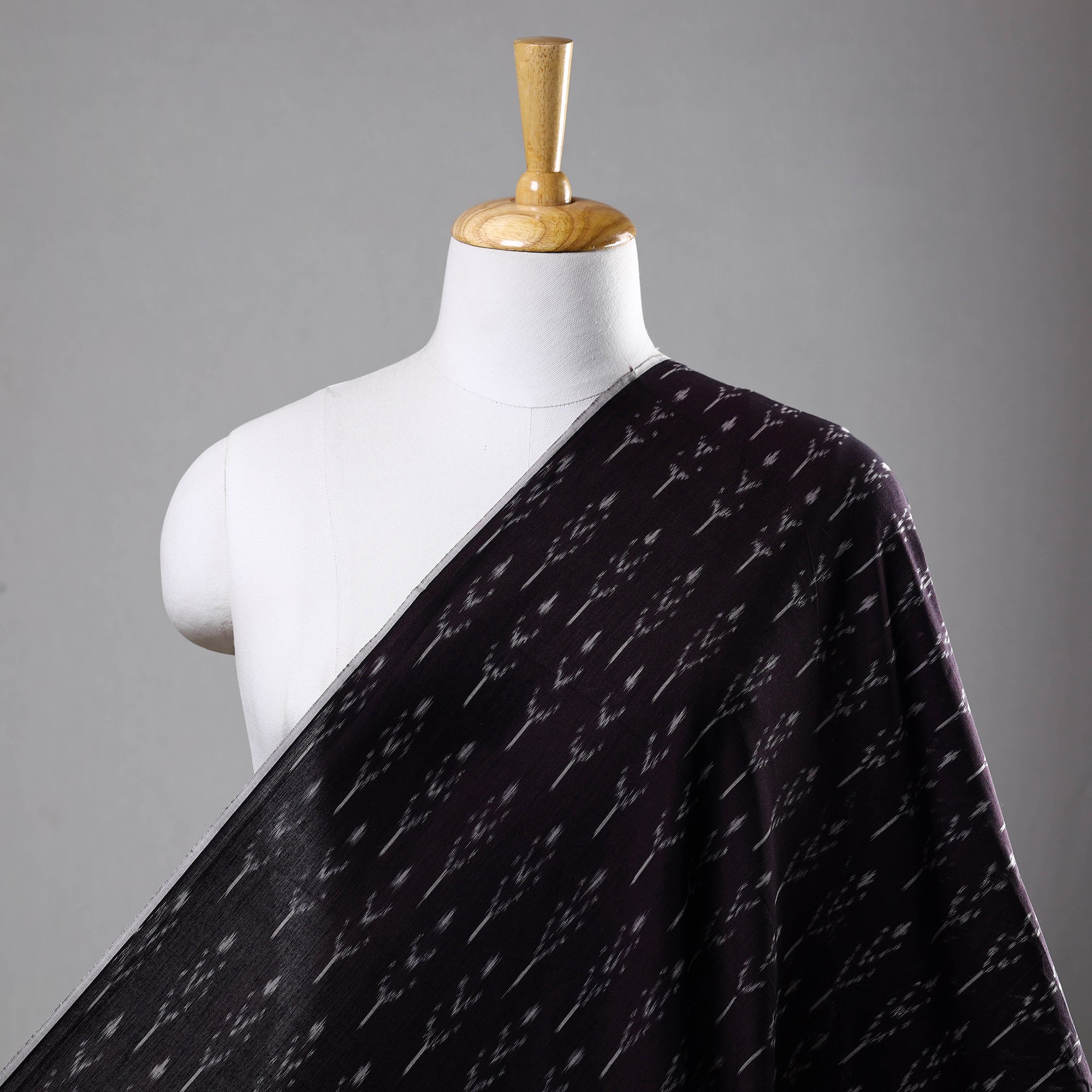 SOUTH KARGHA Brown - Mercerised Cotton Pochampally Ikat Fabric 02
