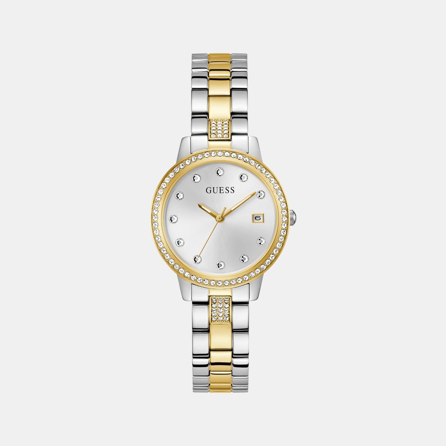 Guess Dress Women Quartz White Dial Analog Stainless Steel Watch GW0725L1