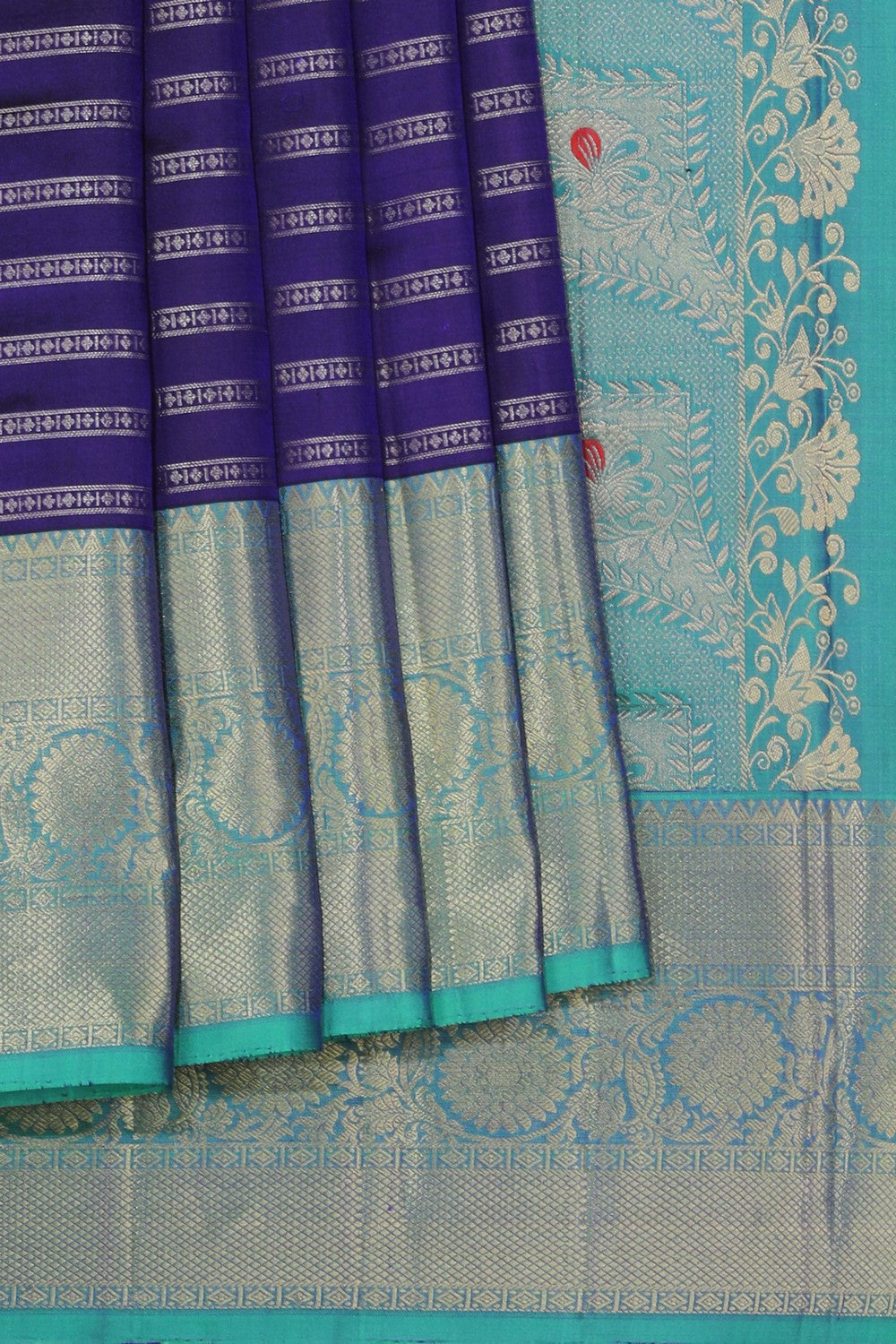 Kalanjali Dark Blue Silk Saree – Women's