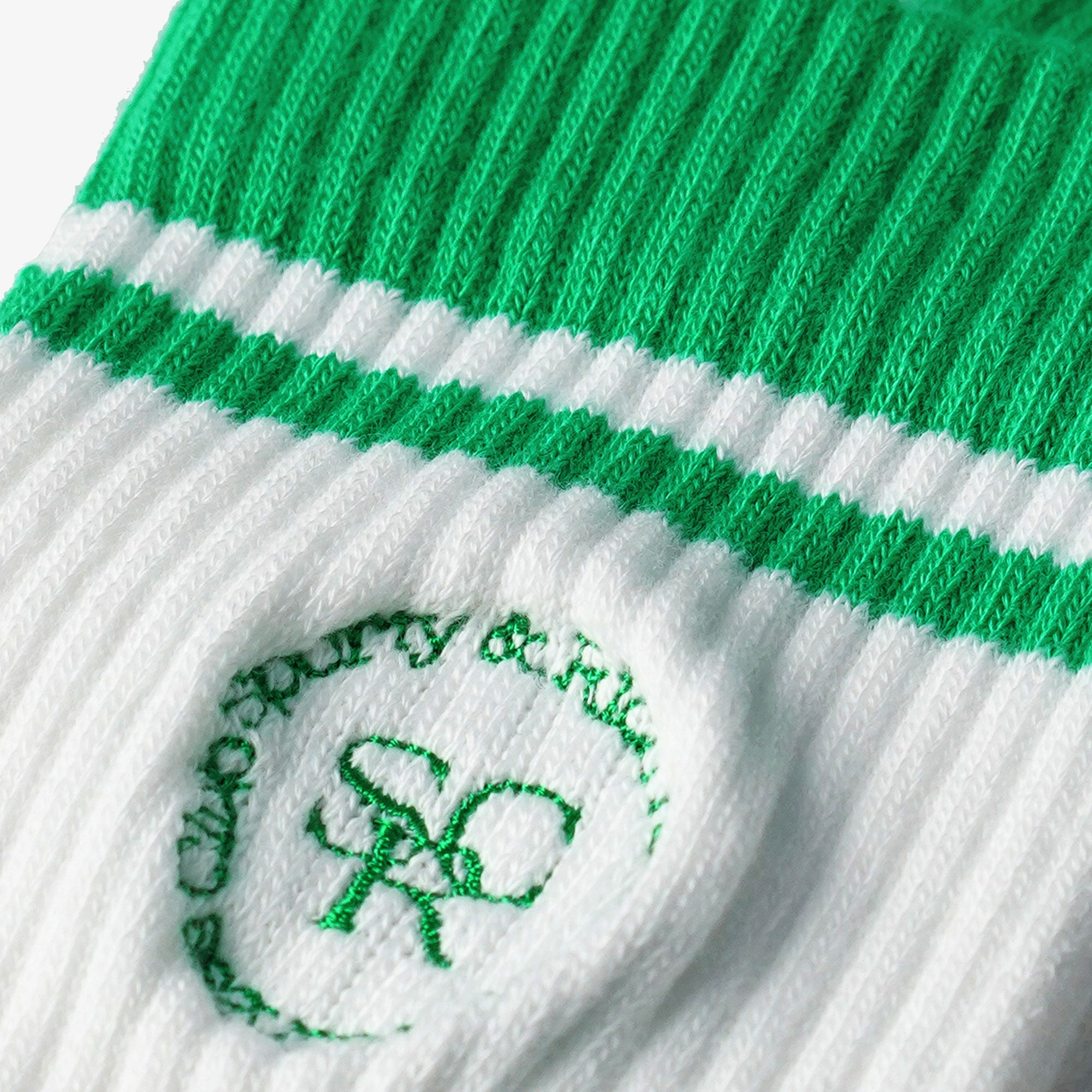 Sporty & Rich | Srhwc Embroidered Socks { White/verde - view 2