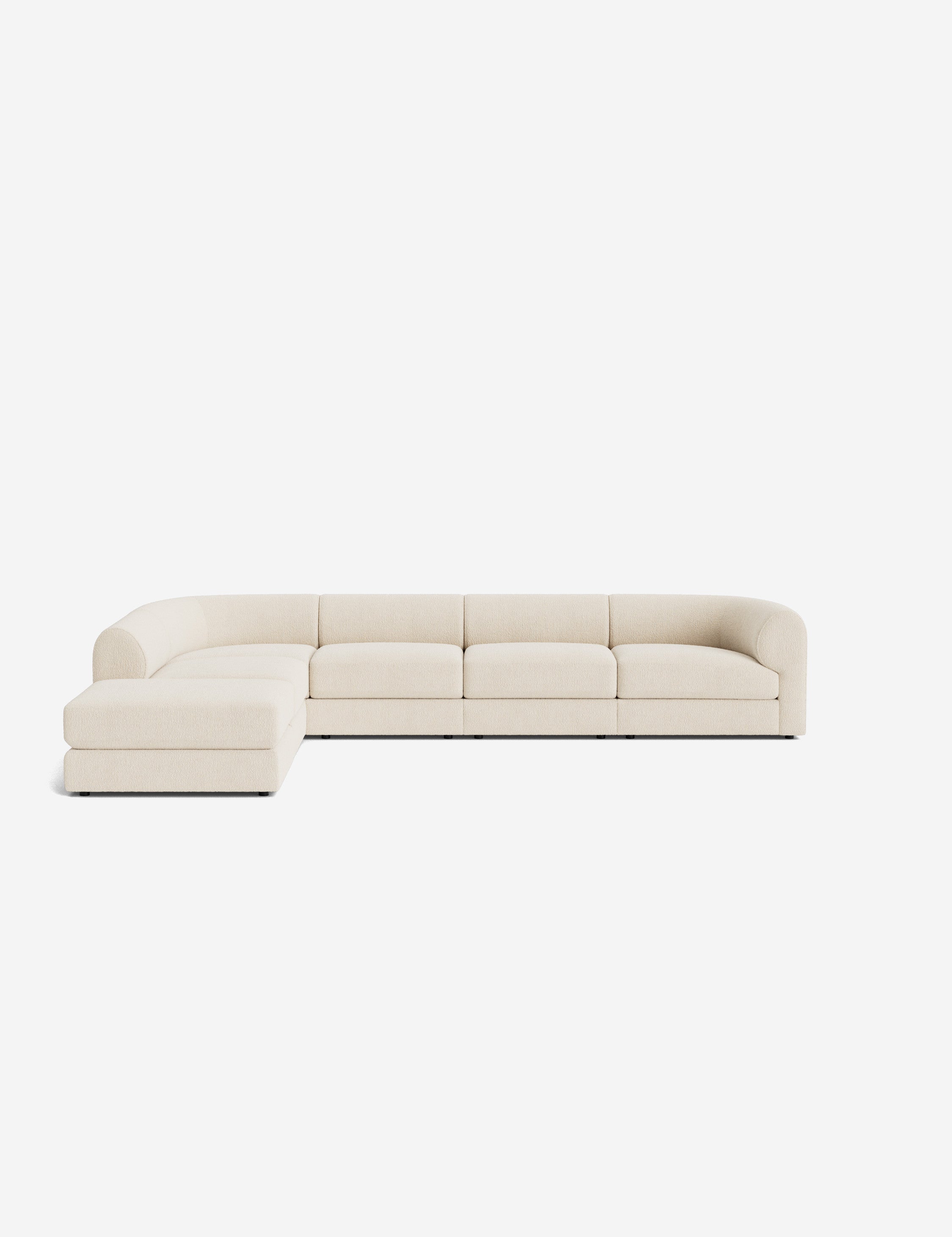Lulu and Georgia Sergio Modular Corner Sectional Sofa With Ottoman