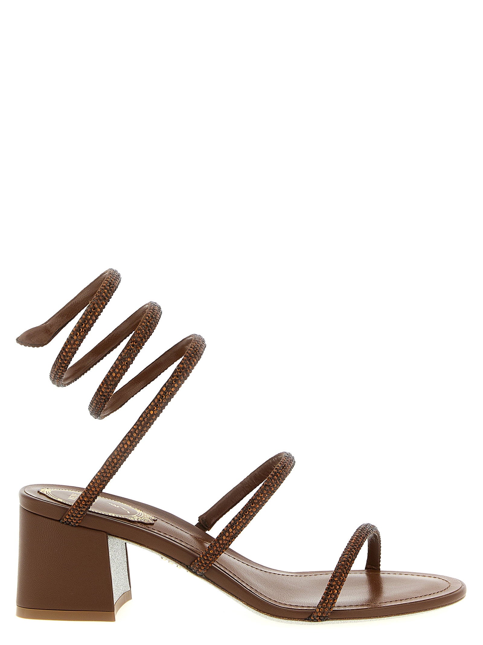 René Caovilla Cleo Sandals – 68% viscose, 32% silk