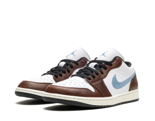 Cop Underdog Air Jordan 1 Low SE Brown Blue Grey - view 2