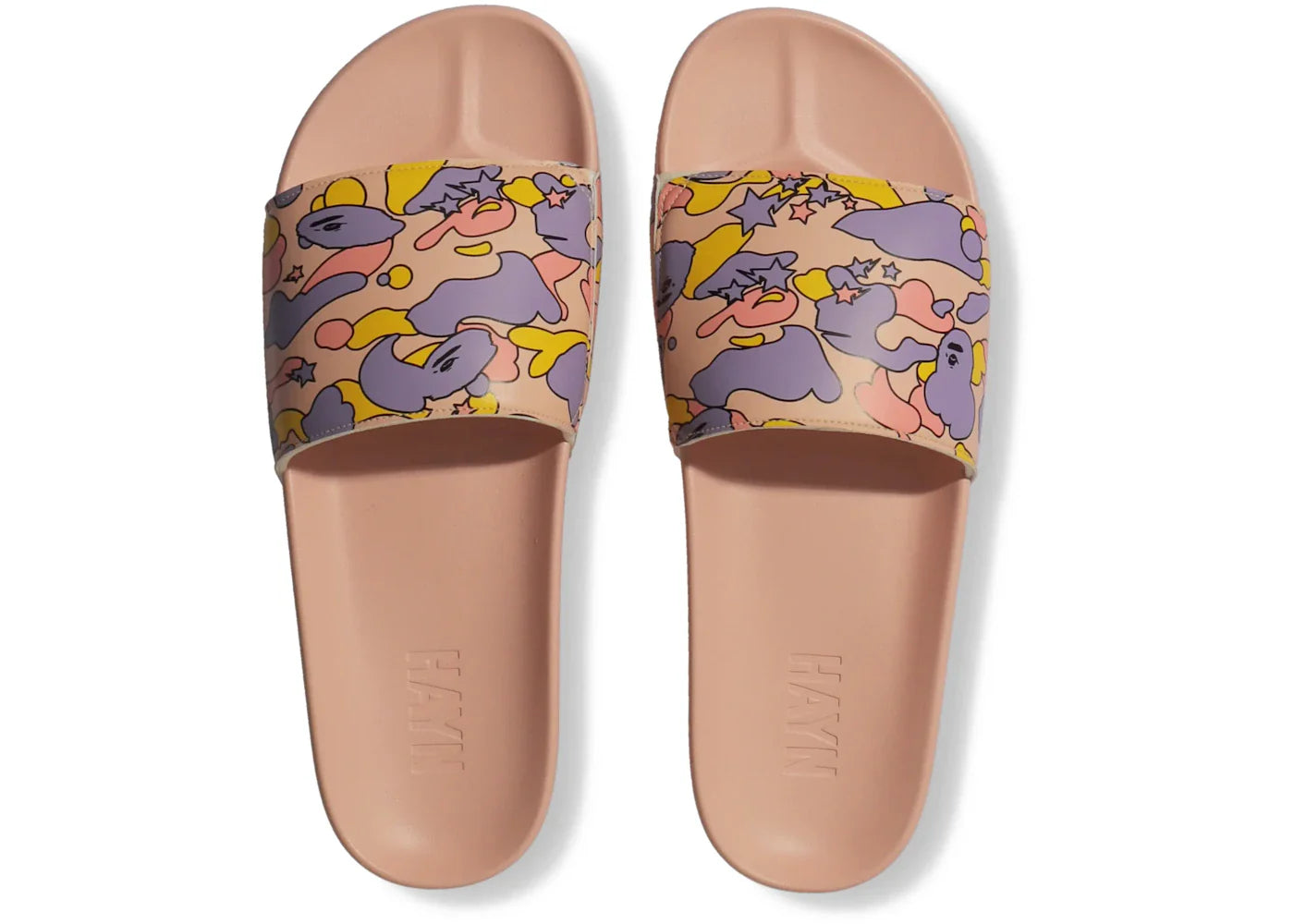 Bape A Bathing Ape Hayn Slide Pink Sta Camo