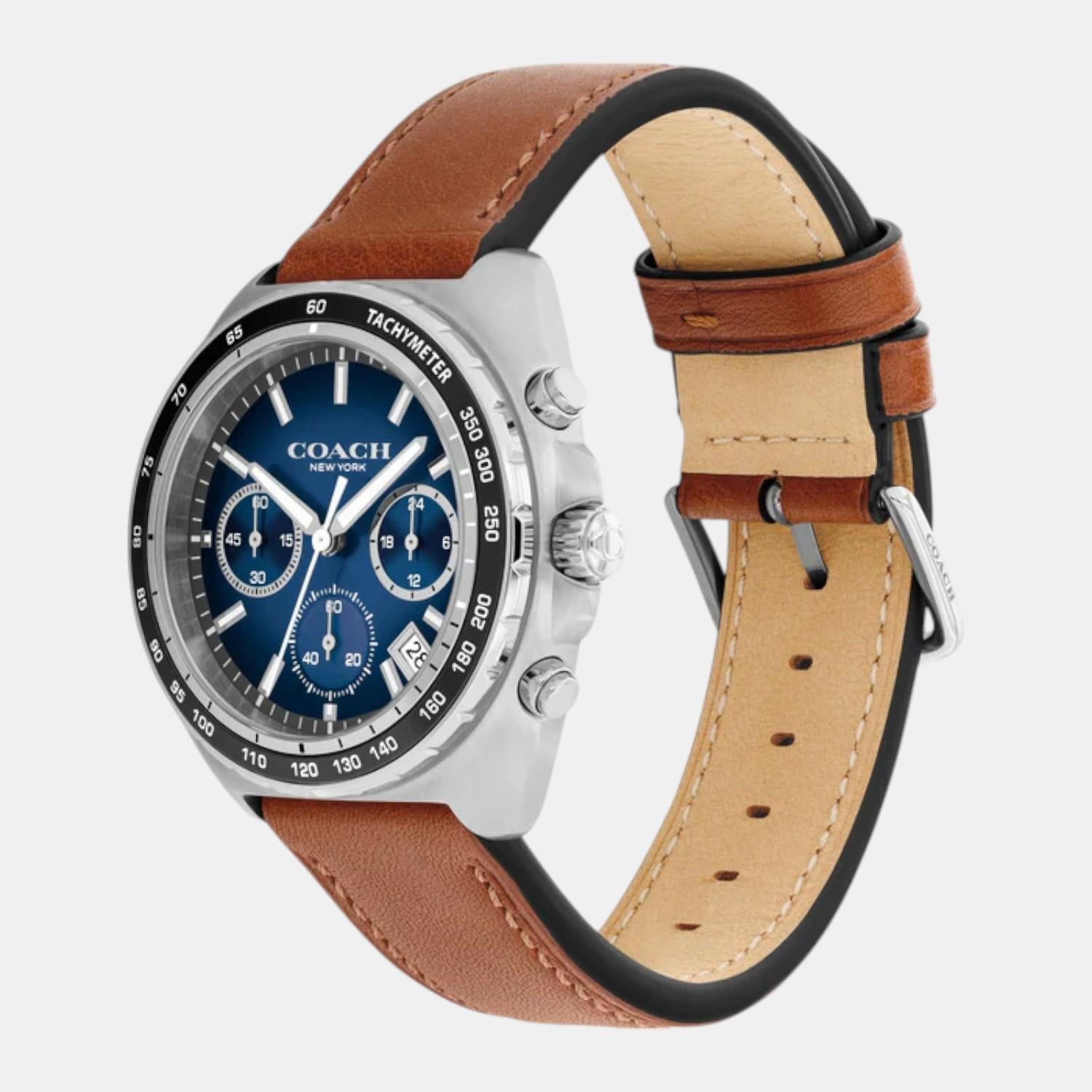 Coach Charter Men Quartz Blue Dial Chronograph Leather Watch 14602741 - view 2