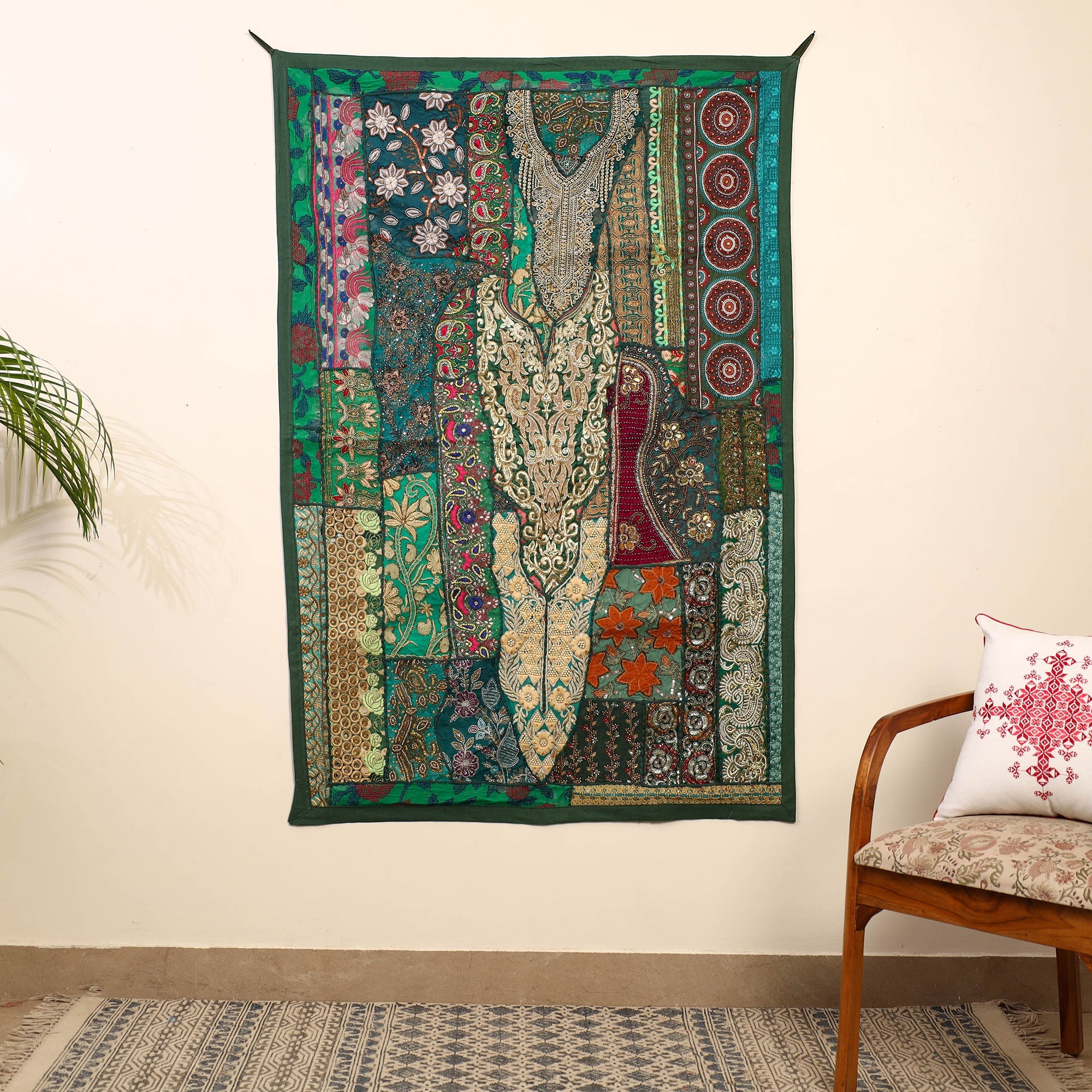 KACHCHH JI CHHAAP Banjara Beadwork Embroidery Tapestry Wall Hanging 09