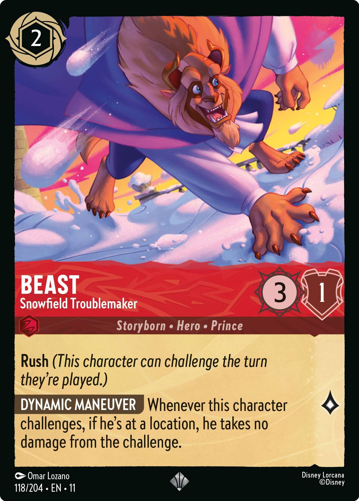 204 winterspell non-foil – Lorcana Beast - Snowfield Troublemaker - 118/204 [Winterspell] [Non-Foil]