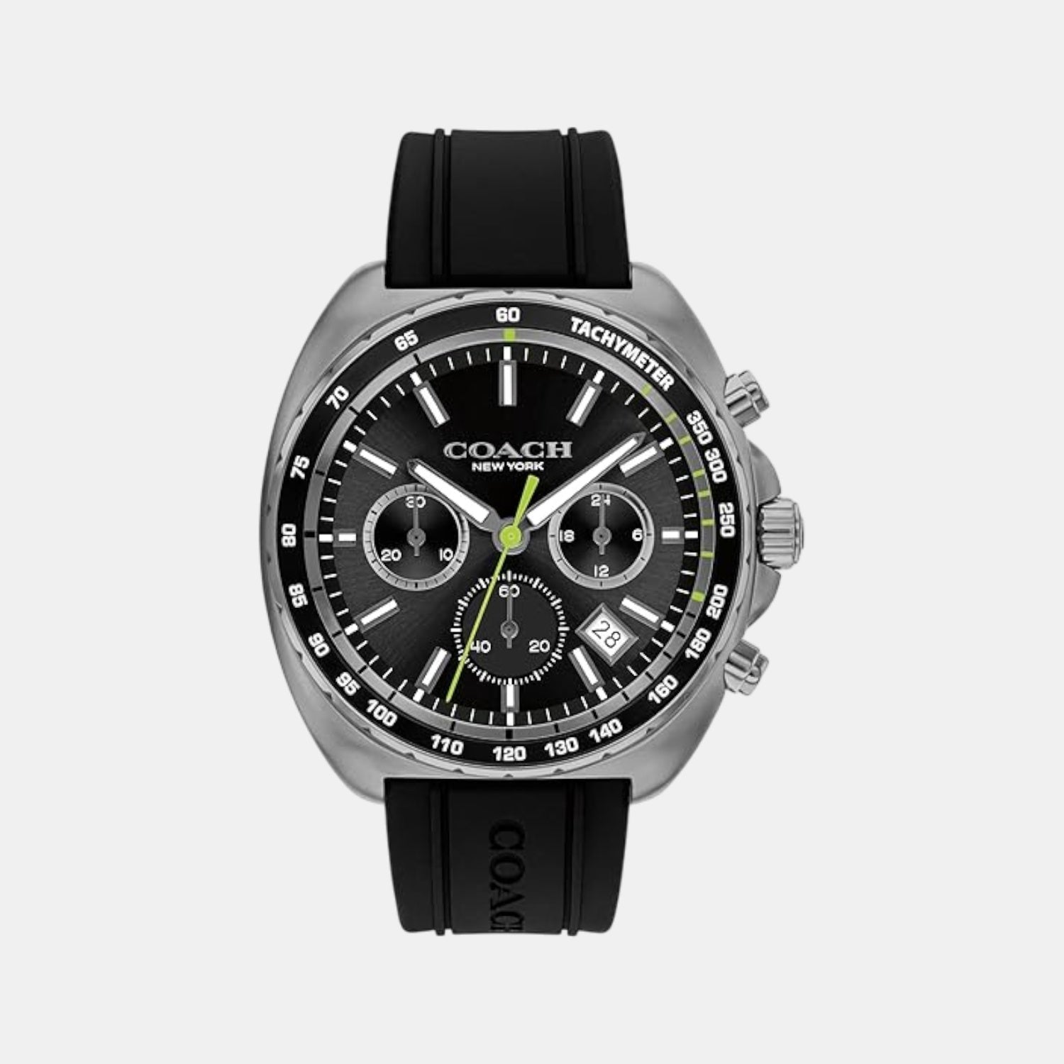 Coach Charter Men Quartz Black Dial Chronograph Leather Watch 14602709