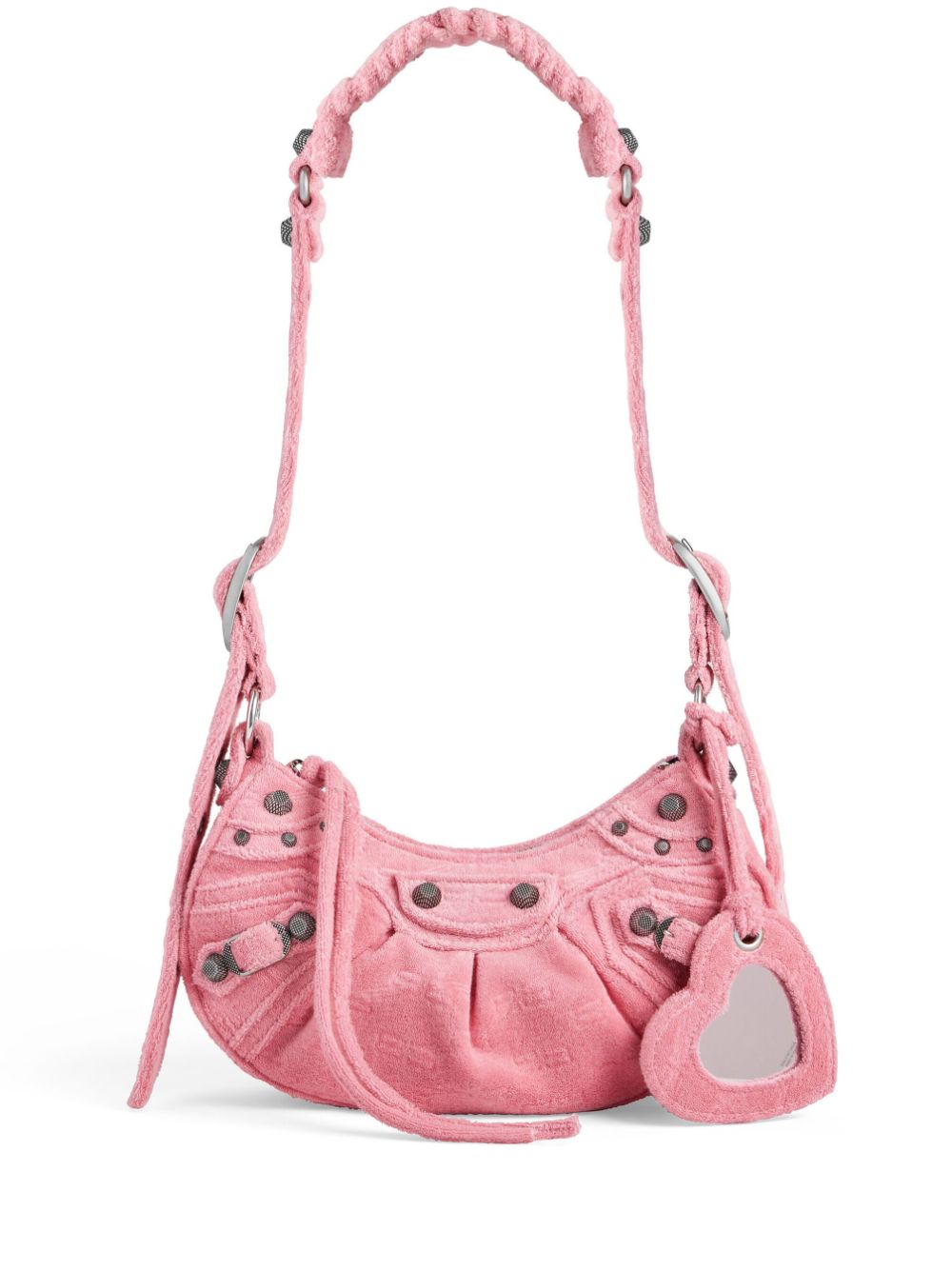 Balenciaga Le Cagole XS denim shoulder bag – Outer: Modal 40%