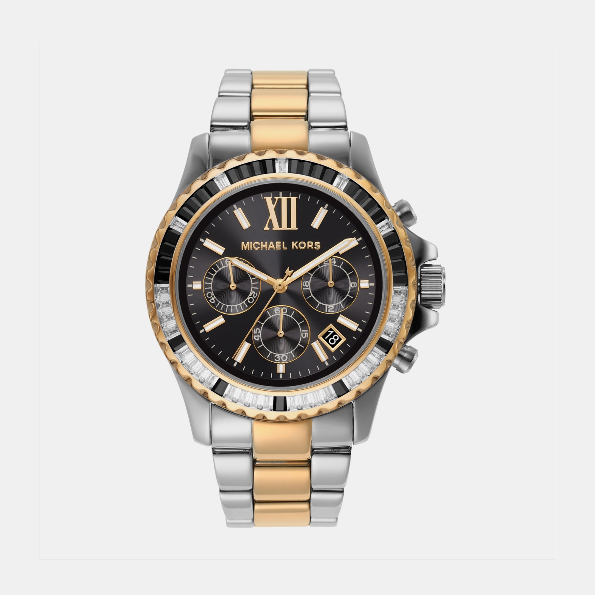 Michael Kors Everest Women Quartz Black Dial Chronograph Stainless Steel Watch MK7209