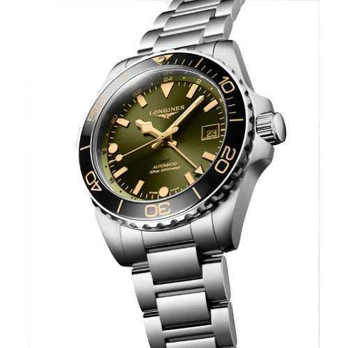 Longines Hydroconquest Gmt Sunray Green Dial Men 41mm - view 2
