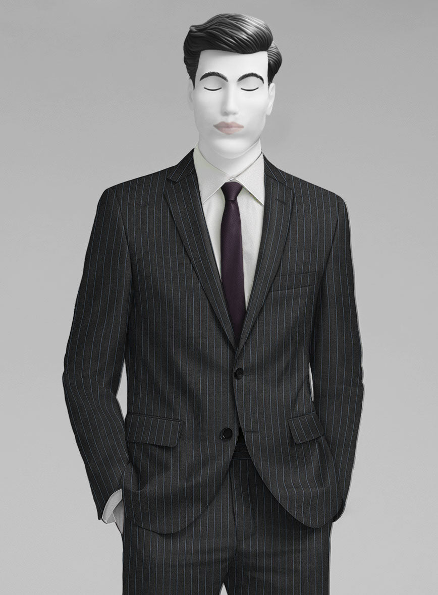 StudioSuits Napolean Abelino Stripe Black Wool Jacket - view 2