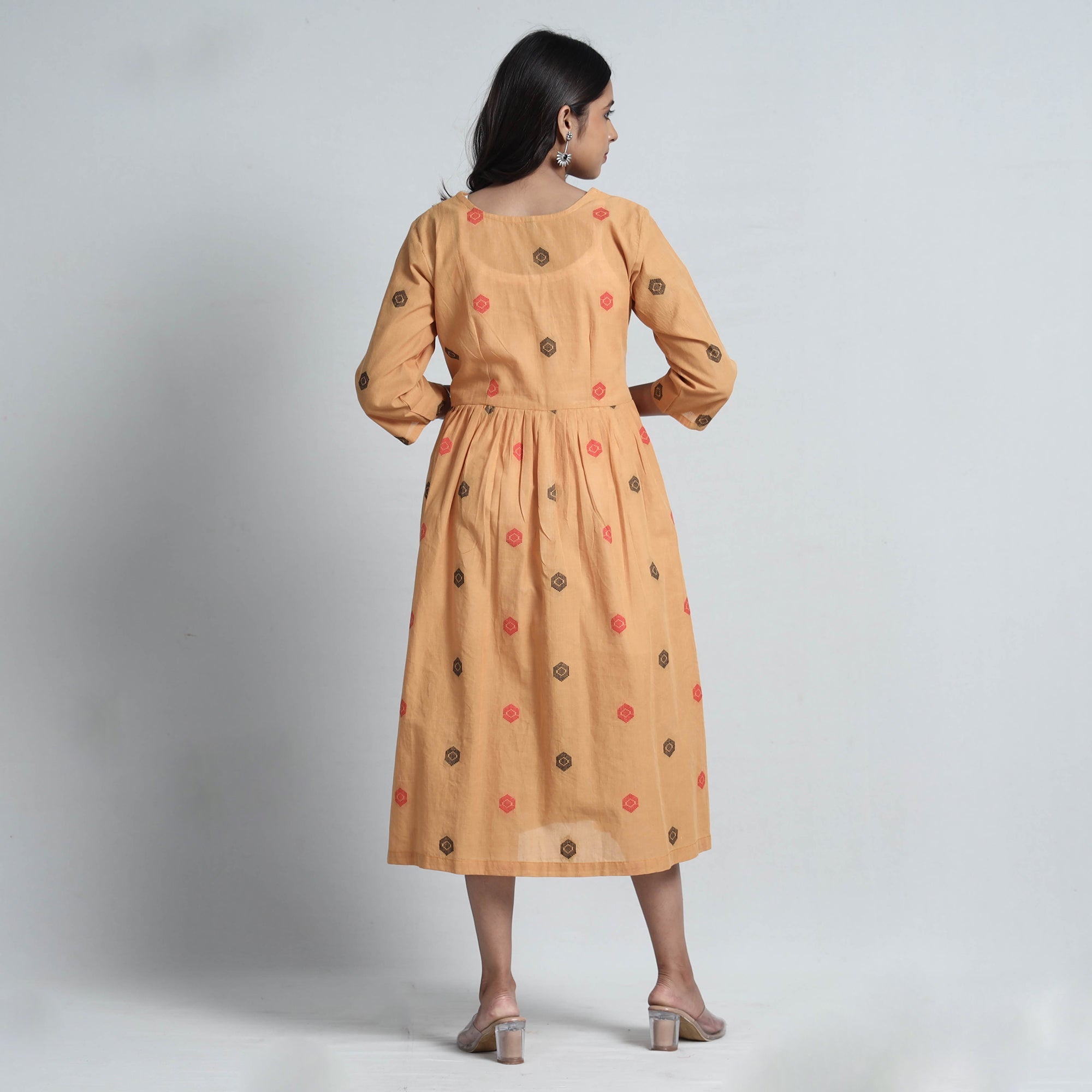 ITOKRI CASUALS Beige - Exquisite Jacquard Cotton Dress - view 7