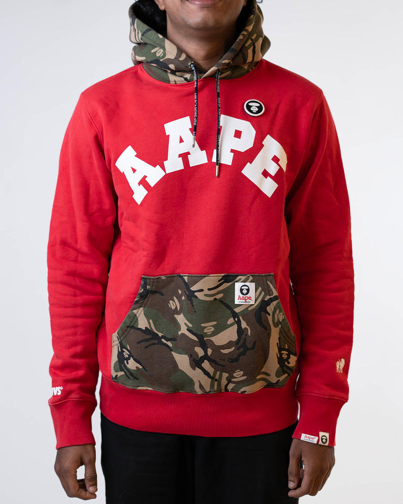 AAPE BY BATHING APE Aape By Bape Camo Red Hoodie