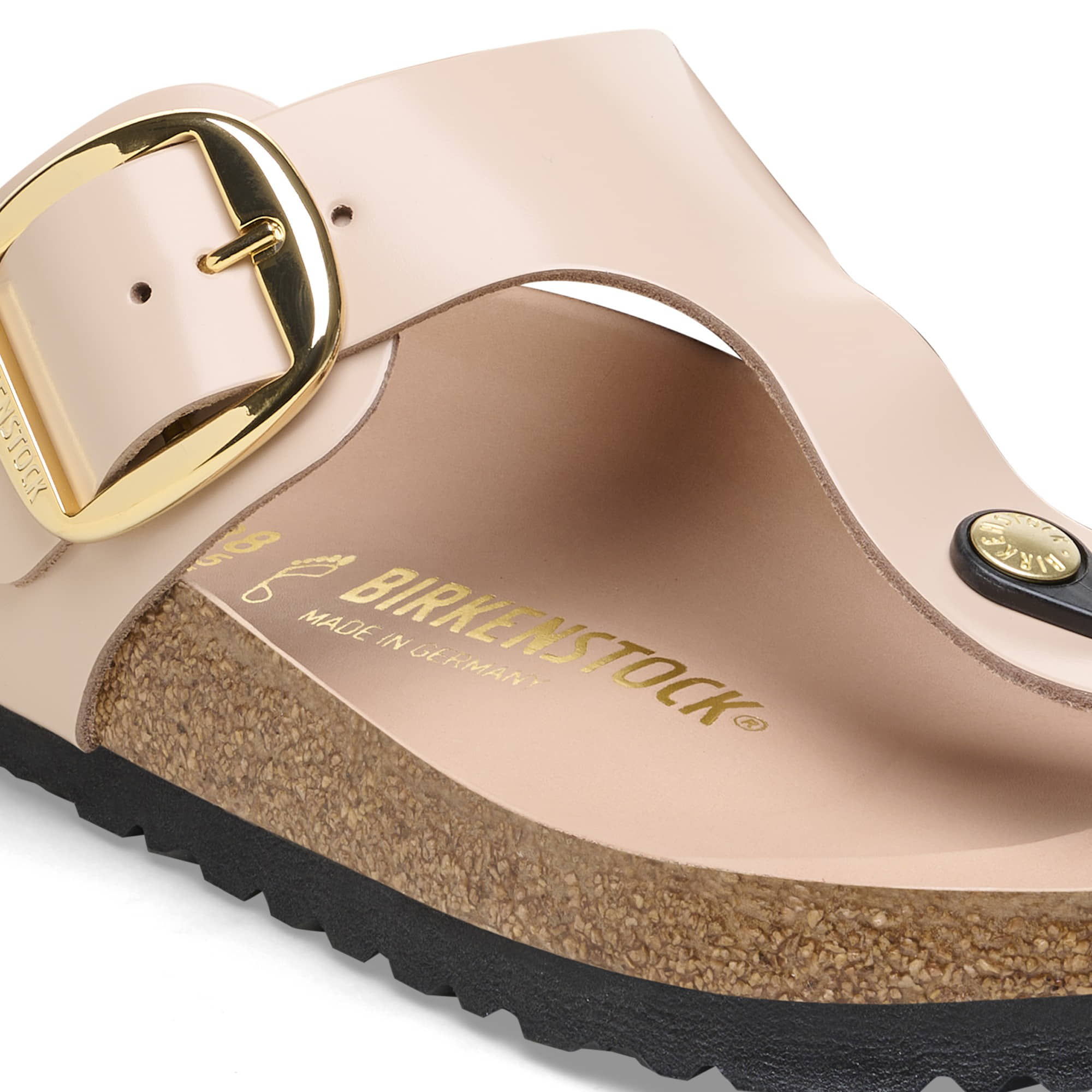 Birkenstock Gizeh Big Buckle Natural Leather Patent - view 5