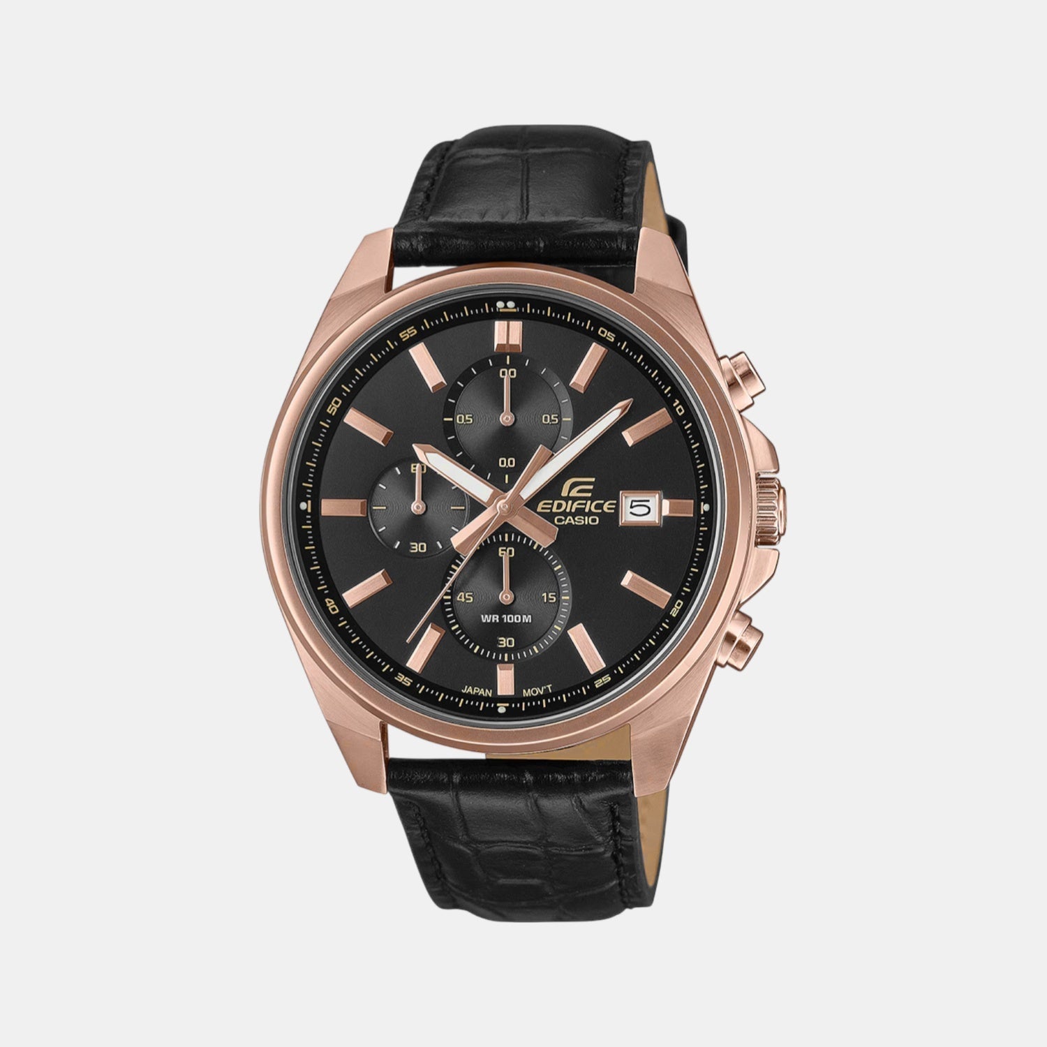 Casio Edifice Men Quartz Black Dial Analog Stainless Steel Watch ED665