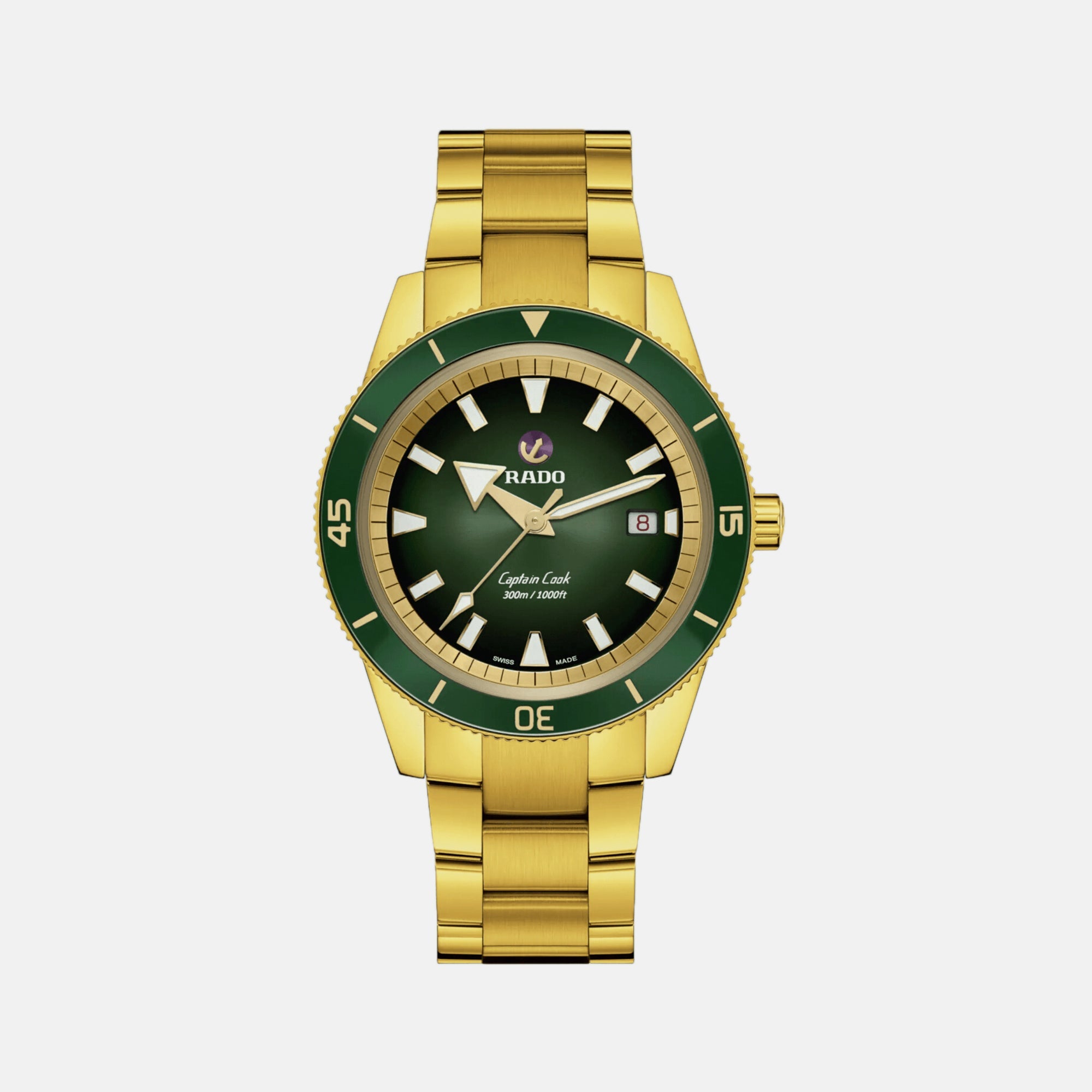 Rado Captain Cook Men Automatic Green Dial Analog Stainless Steel Watch R32136323