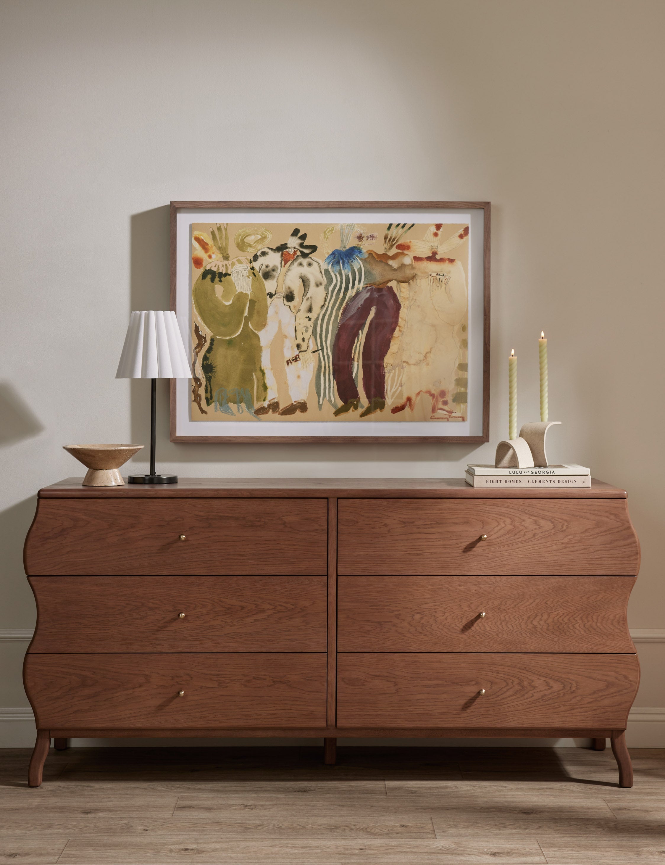 Lulu and Georgia Open Box: Lasya 6-Drawer Dresser, Cool Brown - view 2