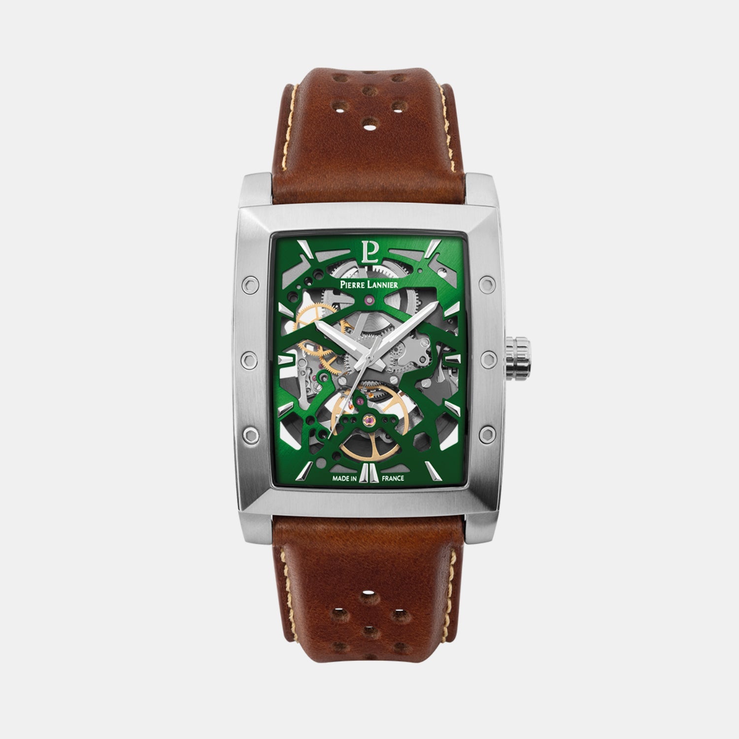 Pierre Lannier Hector Men Automatic Green Dial Analog Leather Watch 342A174