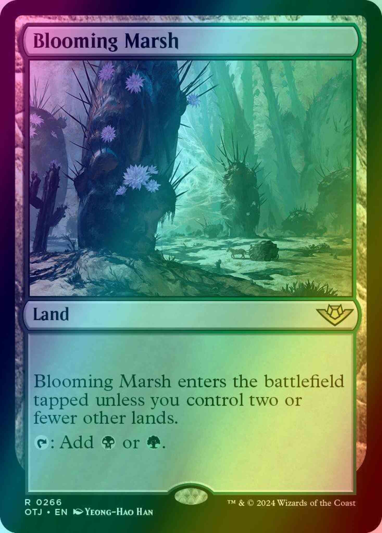 Blooming marsh 266 – Magic Blooming Marsh [266] [Outlaws of Thunder Junction] [Foil]