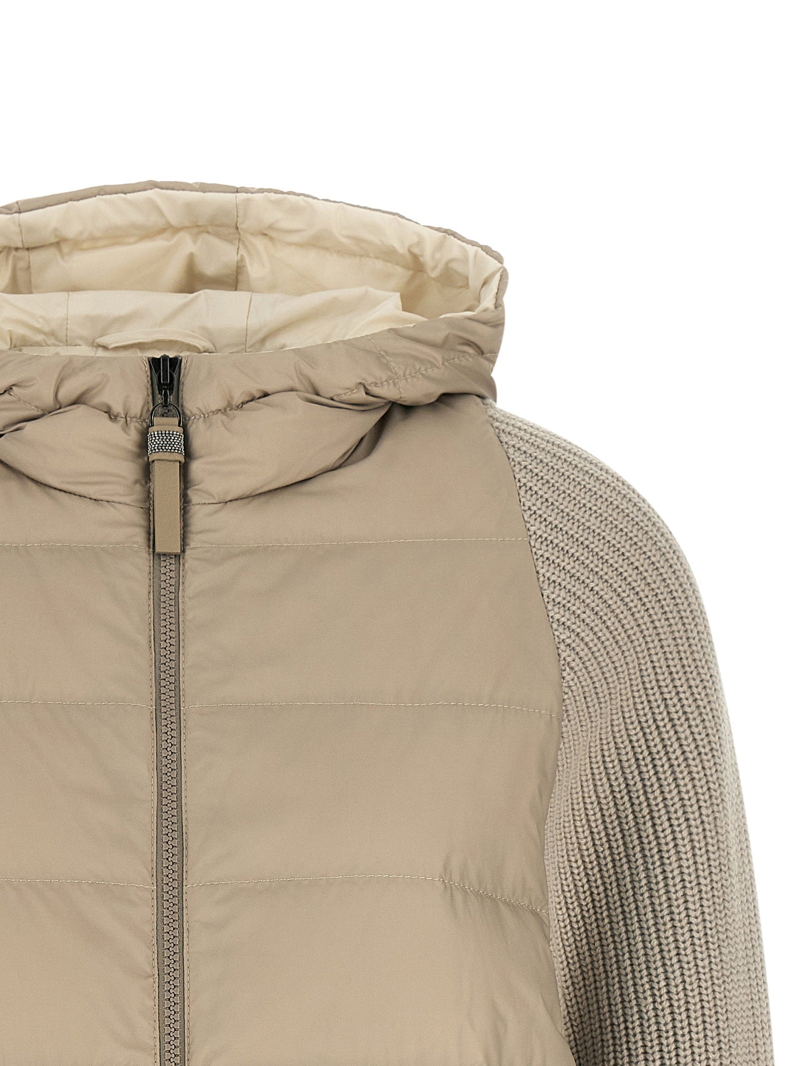 Brunello Cucinelli Shiny Zipper Pull Down Jacket - view 3