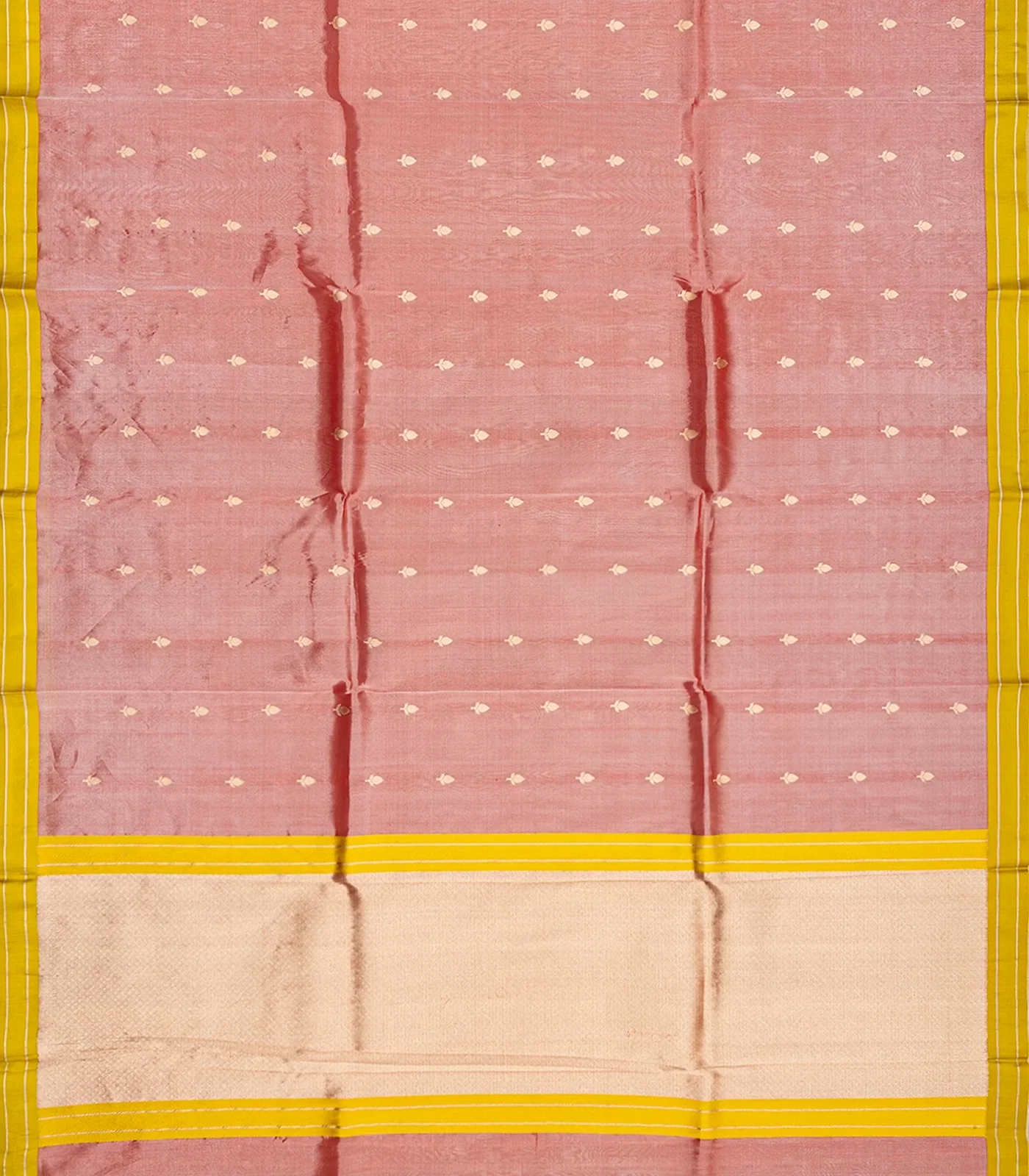 RmKV Baby Pink Handloom Banarasi Tissue Silk Saree With Floral Motifs-Baby Pink - view 2