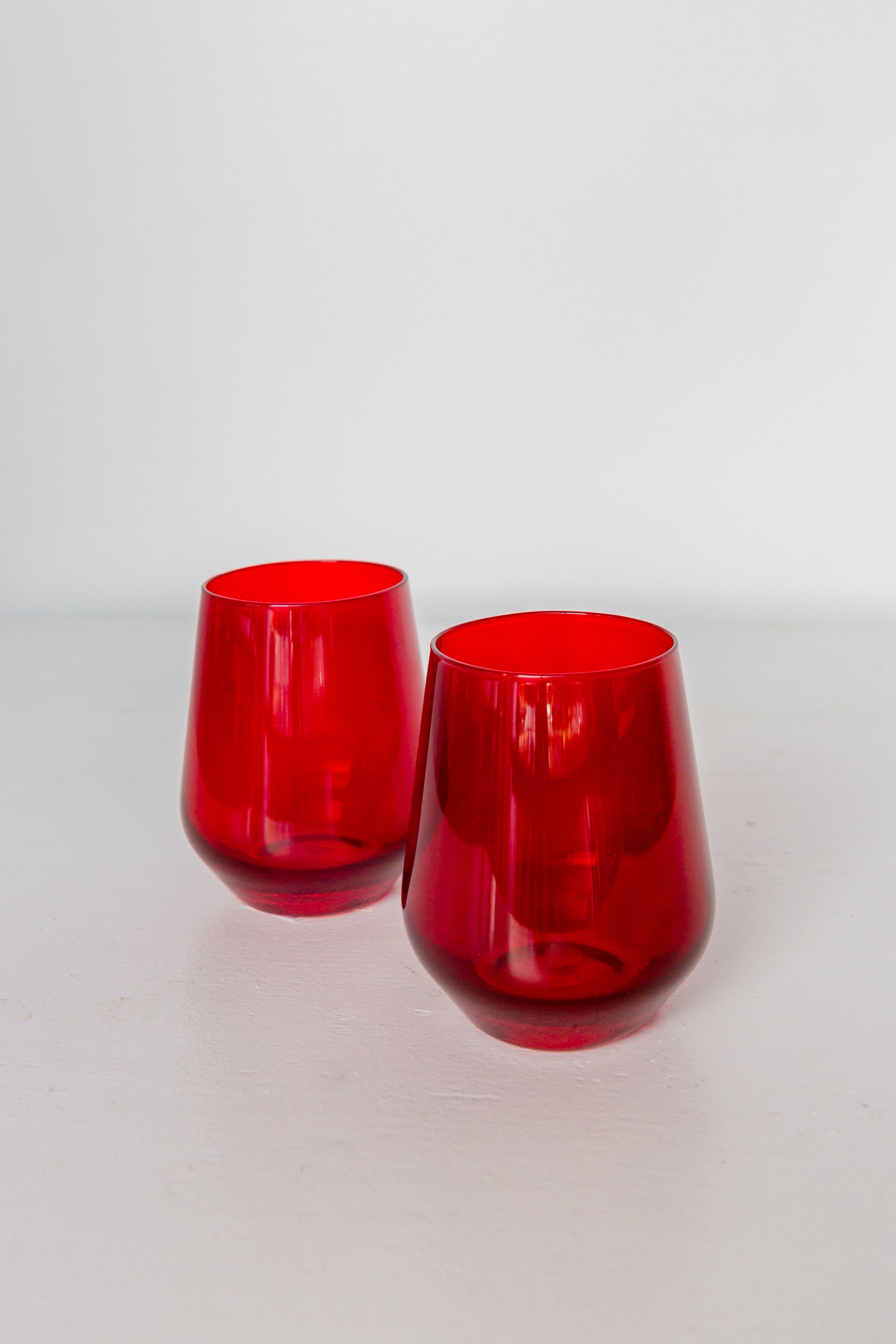 Estelle Colored Glass Estelle Colored Wine Stemless - Set of 6 {Red} - view 6