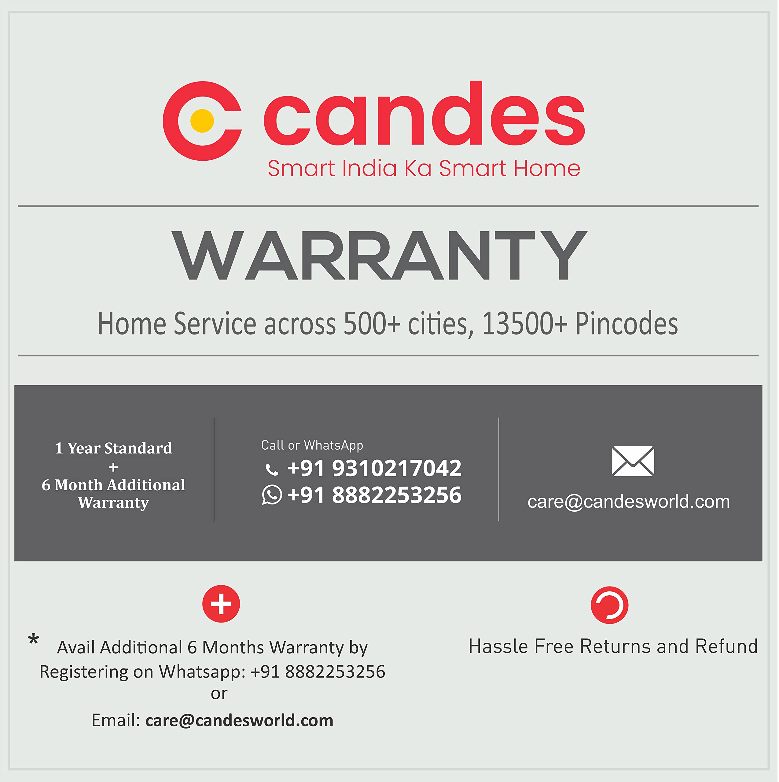 Candes Magma Glass Top Gas Stove | Manual Ignition, Black (ISI Certified, With 18 Months Warranty (2 Burner) - view 6