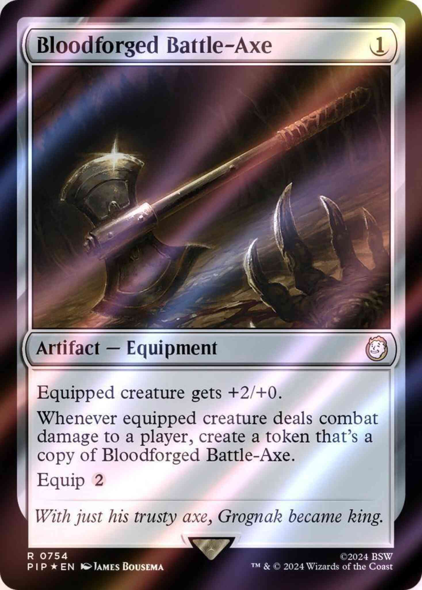 Bloodforged battle-axe 754 – Magic Bloodforged Battle-Axe [754] [Fallout] [Surge Foil]