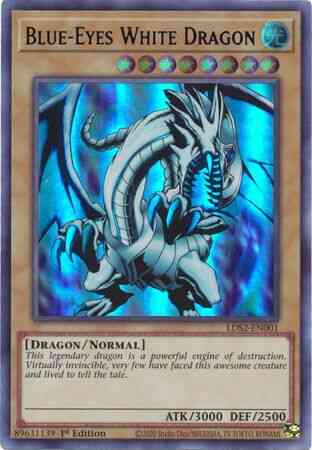 Yu-Gi-Oh! Blue-Eyes White Dragon (Blue) - LDS2-EN001 - Ultra Rare - 1st Edition