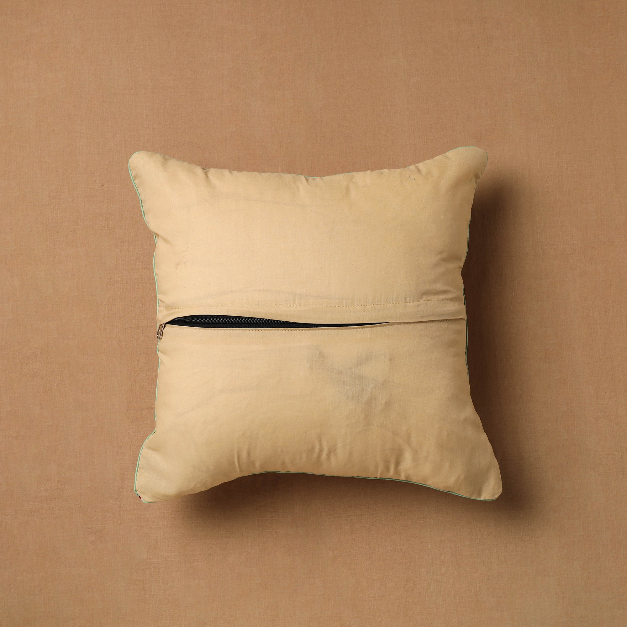 HAVELI CHRONICLES Beige - Block Print Cotton Sanganeri Cushion Cover (16 x 16 in) 06 - view 3