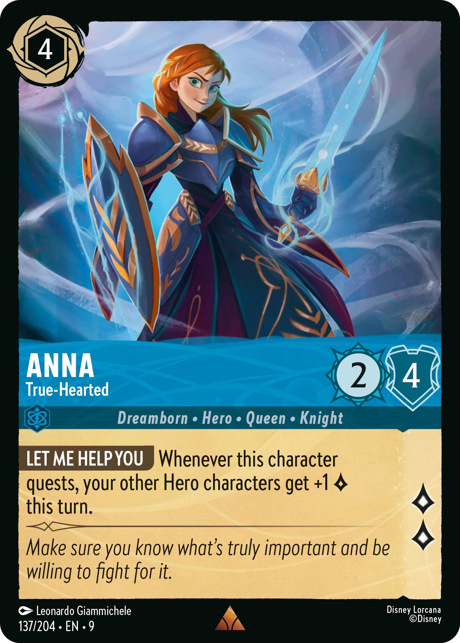 204 fabled non-foil – Lorcana Anna - True-Hearted - 137/204 [Fabled] [Non-Foil]