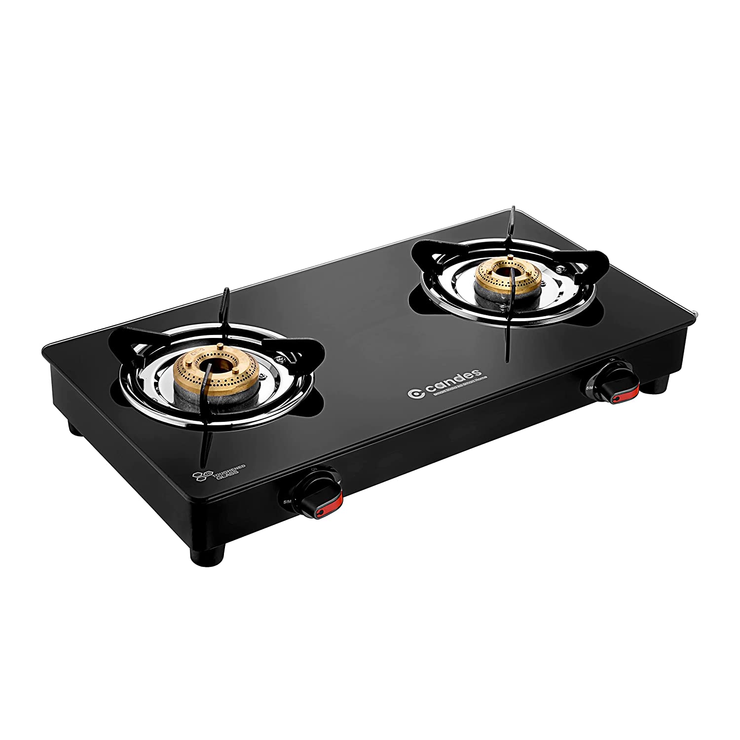 Gas stove manual – Candes-store Magma Glass Top 2 Burners Gas Stove, Manual Ignition, Black (B2B)